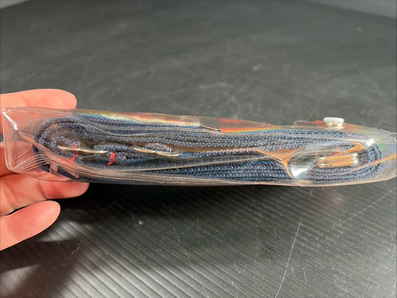 Vintage Luggage Strap w/ ID Tag Hawaii Rainbow