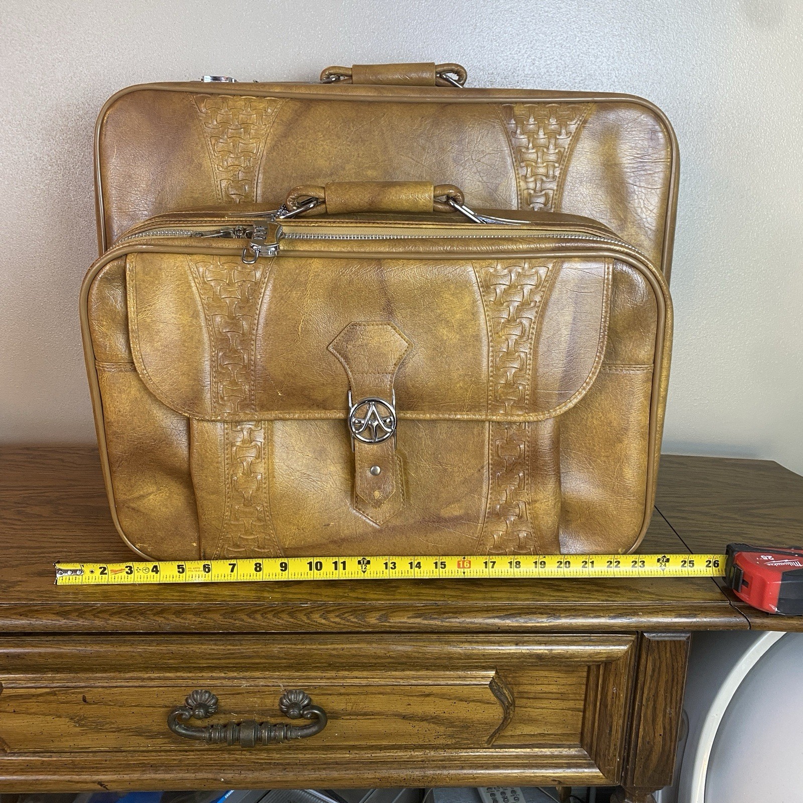 VTG Set Of 2 1978 American Tourister Pullman 26” & 22” Suitcases Luggage Bags