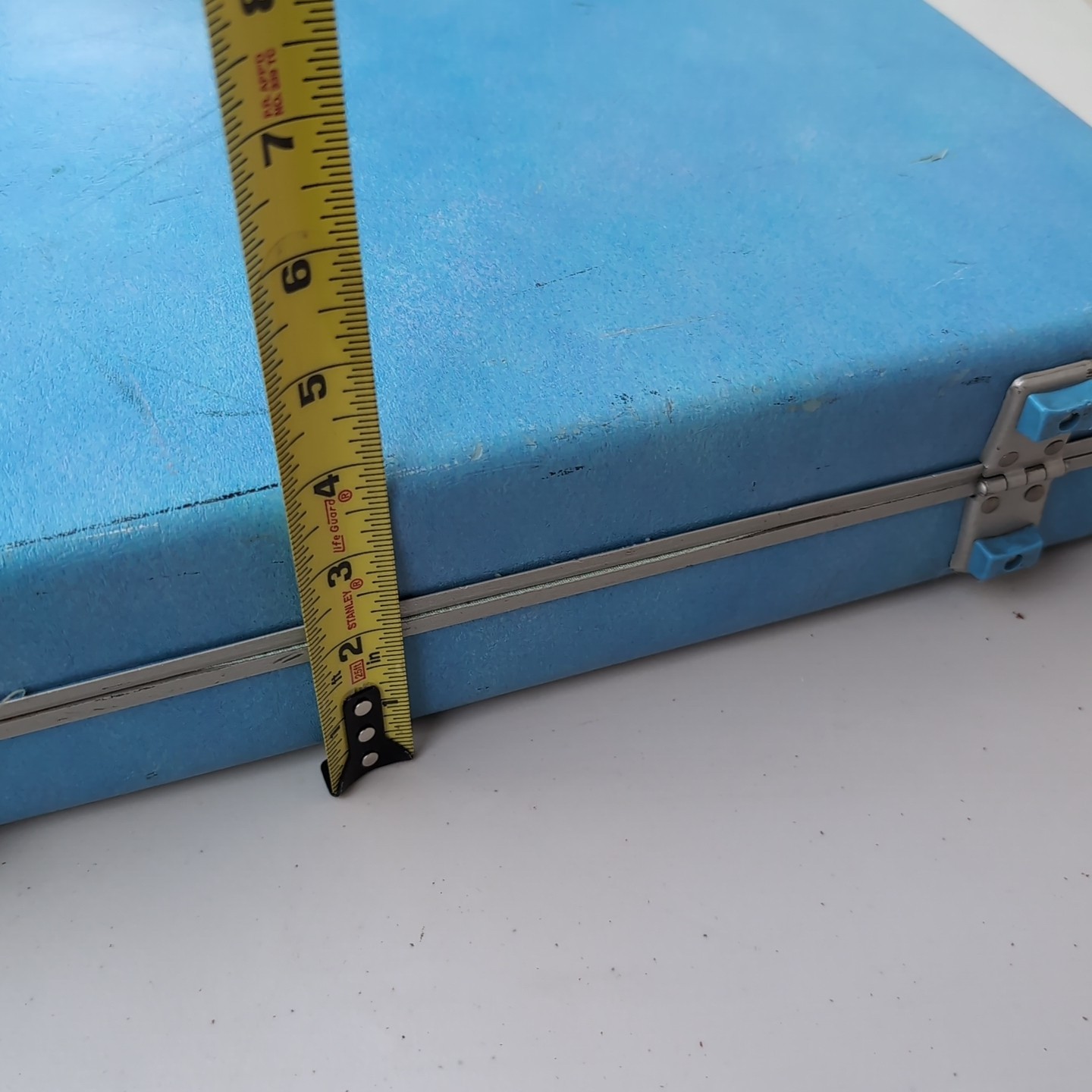 Classic Vintage Blue Samsonite Briefcase Hard Shell Snap Lock w/ Key (No keys)