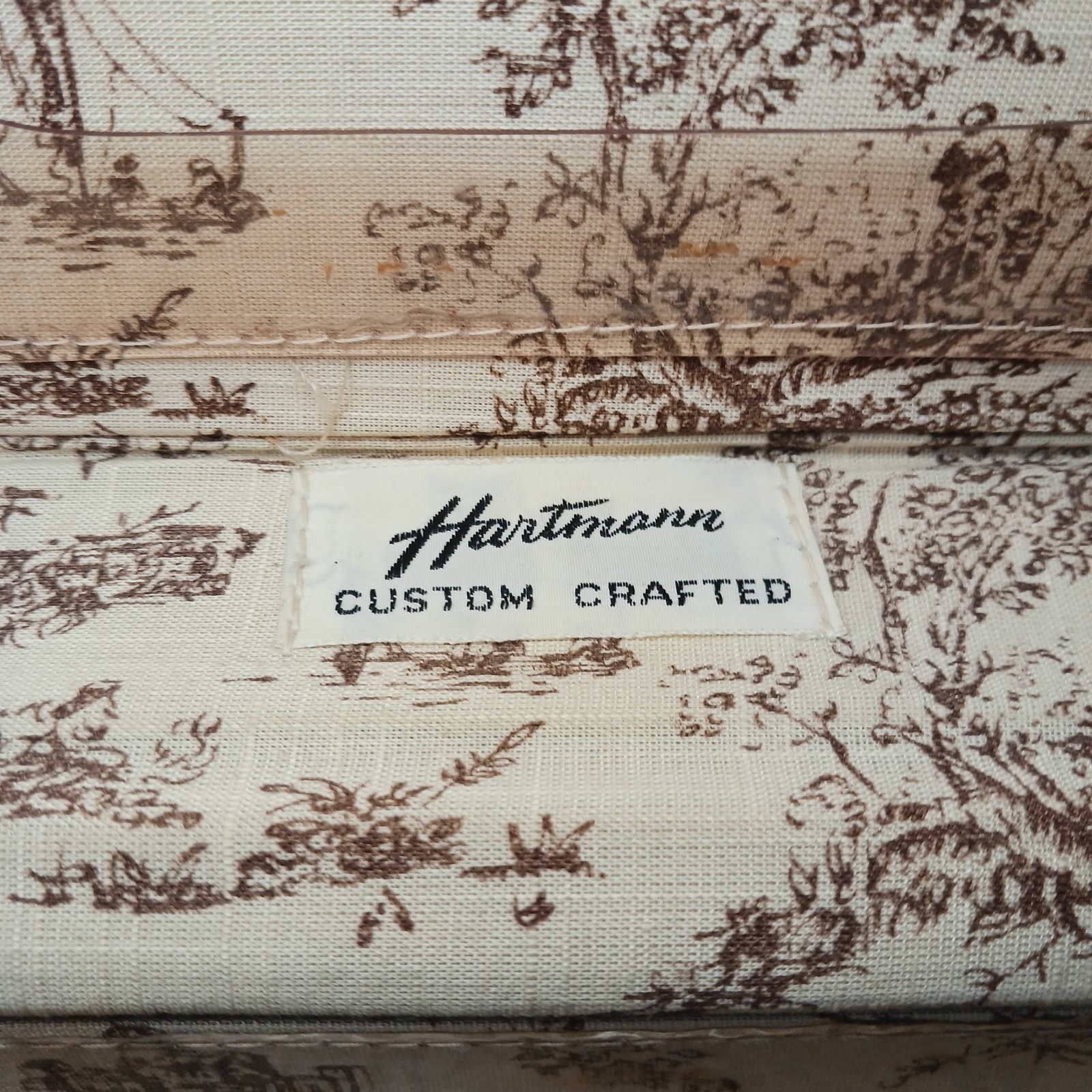 Hartmann Vintage Tweed Leather Train Case Makeup Toile Interior 15″ Travel Bag