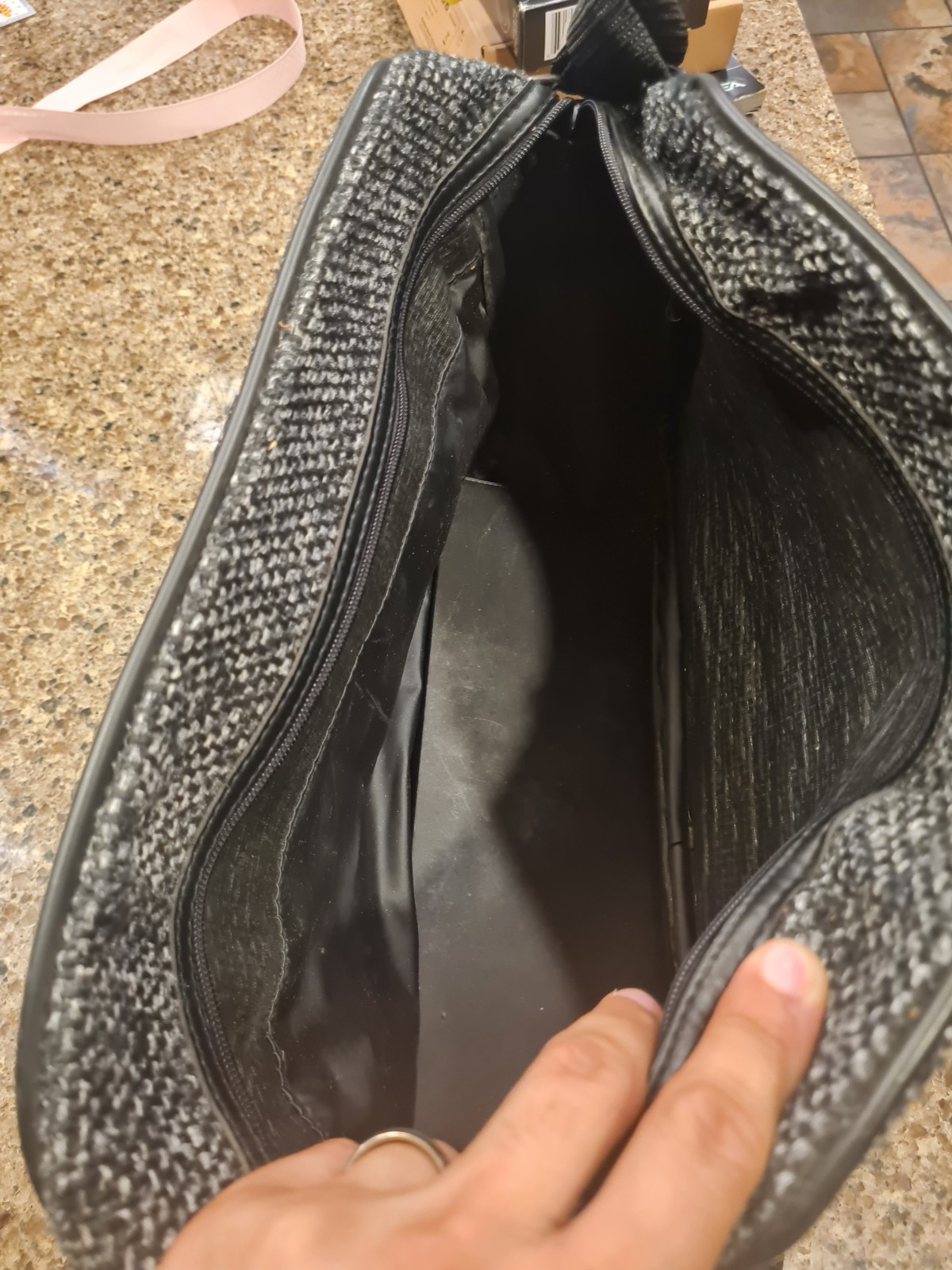 VINTAGE GIVENCHY TWEED TRAVEL LUGGAGE CARRY ON BAG