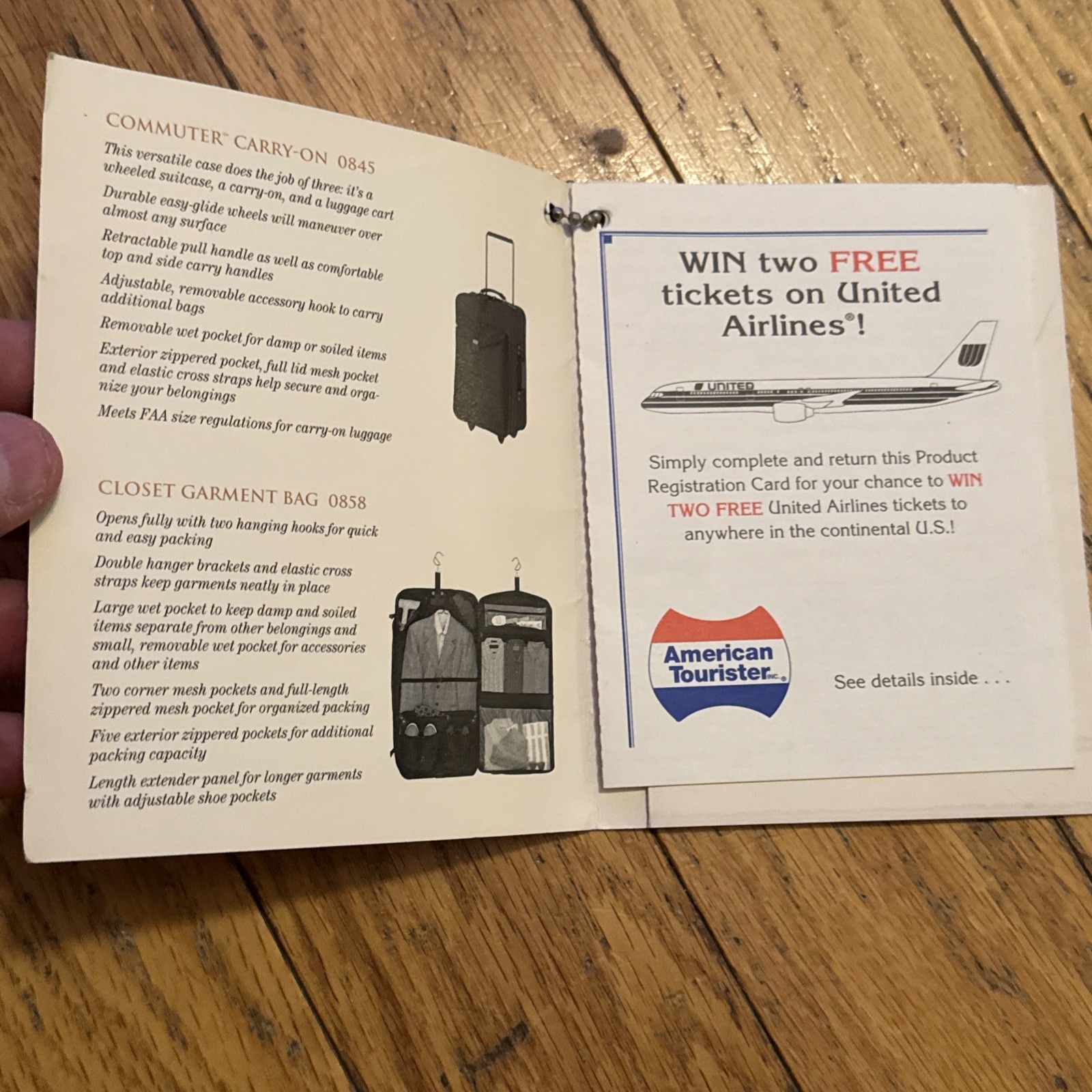 American Tourister Name Luggage Suitcase Tag 1993 Organizer III Collection Book