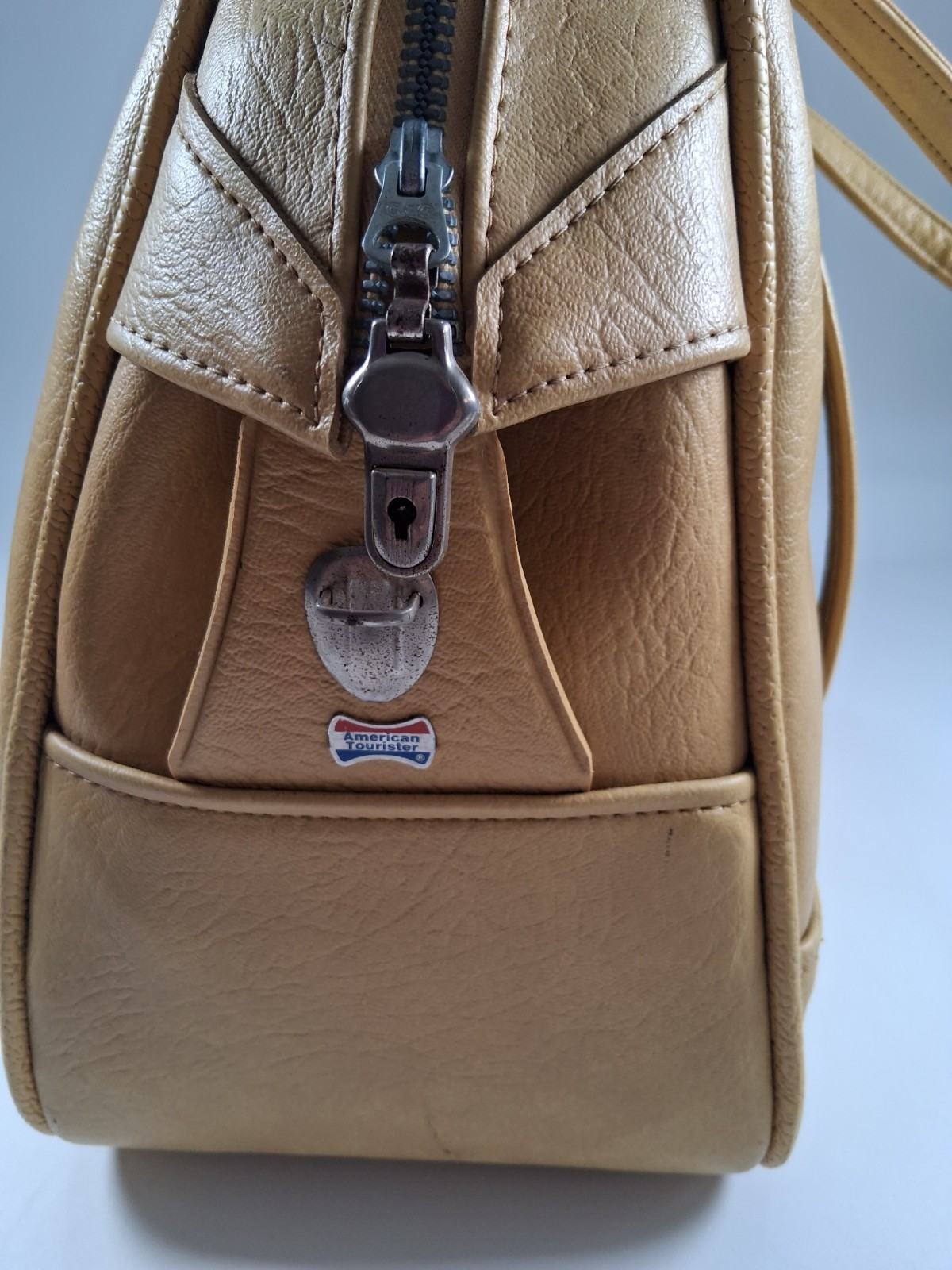 Vintage American Tourister Tote Carry On Luggage Mustard Yellow