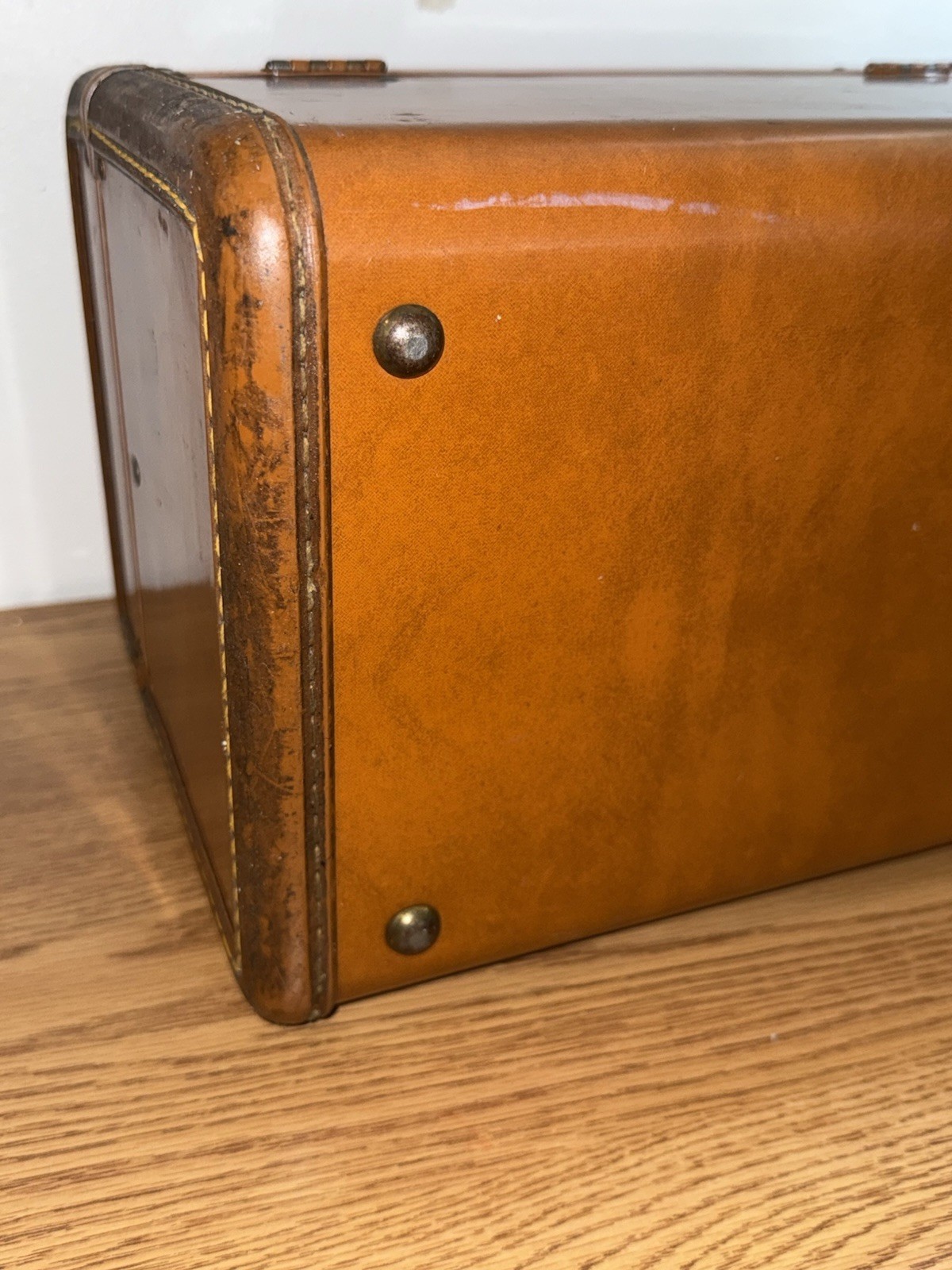 Vintage Samsonite Shwayder Bros Luggage Train Case Brown Style 4612 *No Key