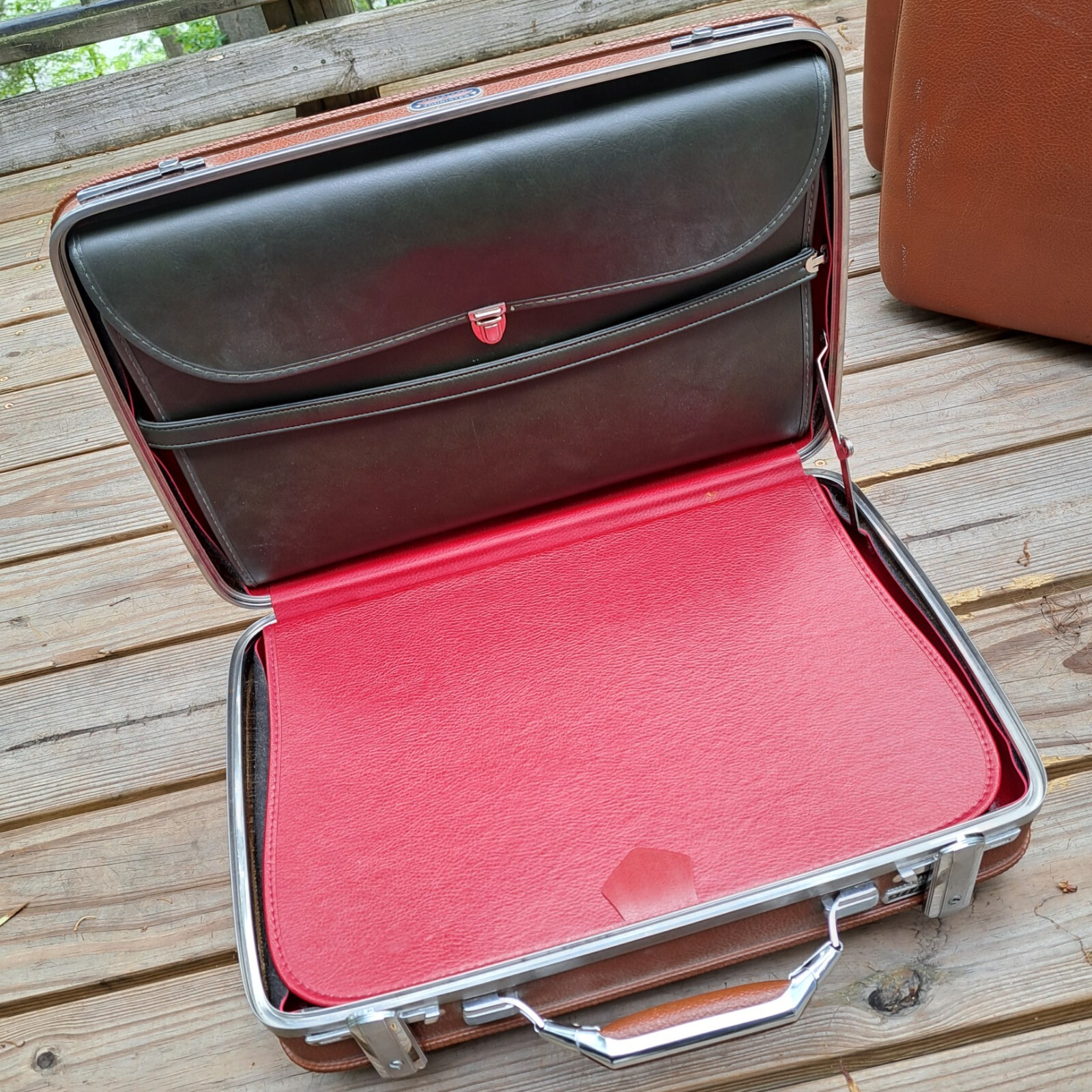 VTG American Tourister Tiara 3 pc Luggage Set Brown Suitcases & Rare Briefcase