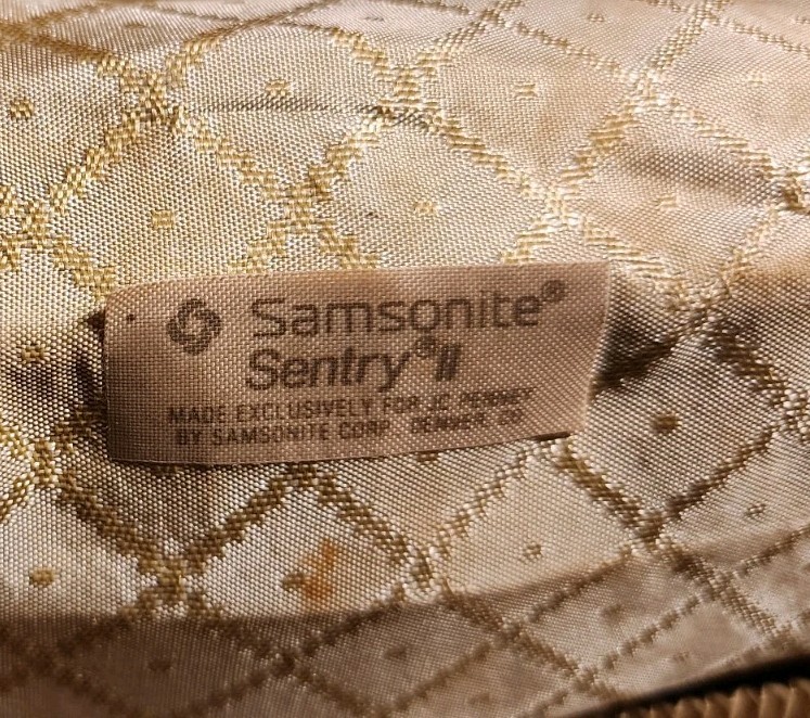 Samsonite Sentry II Train Case With Key & Working Locks Orig Organizer Drawer