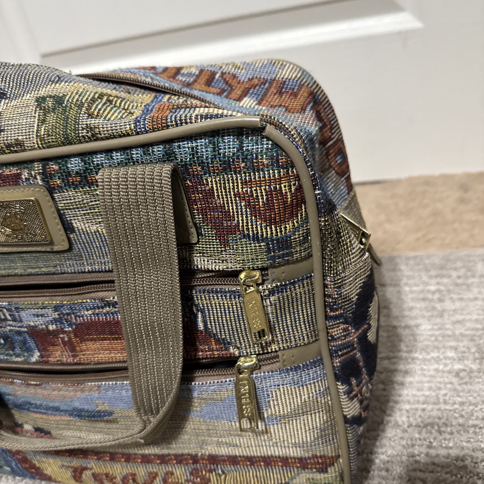 Vintage Pioneer Express Route 66 Tapestry Weekender Travel Carry on Luggage Bag