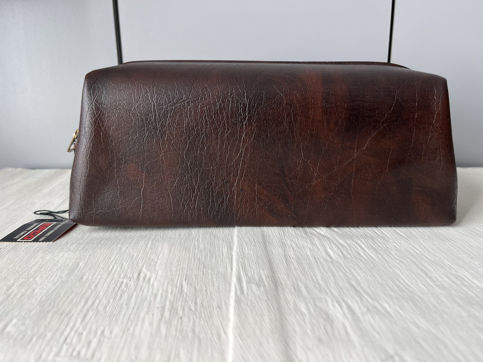 New Vintage EPCO Toiletry Utility & Travel Kit Bag Brown Zippered