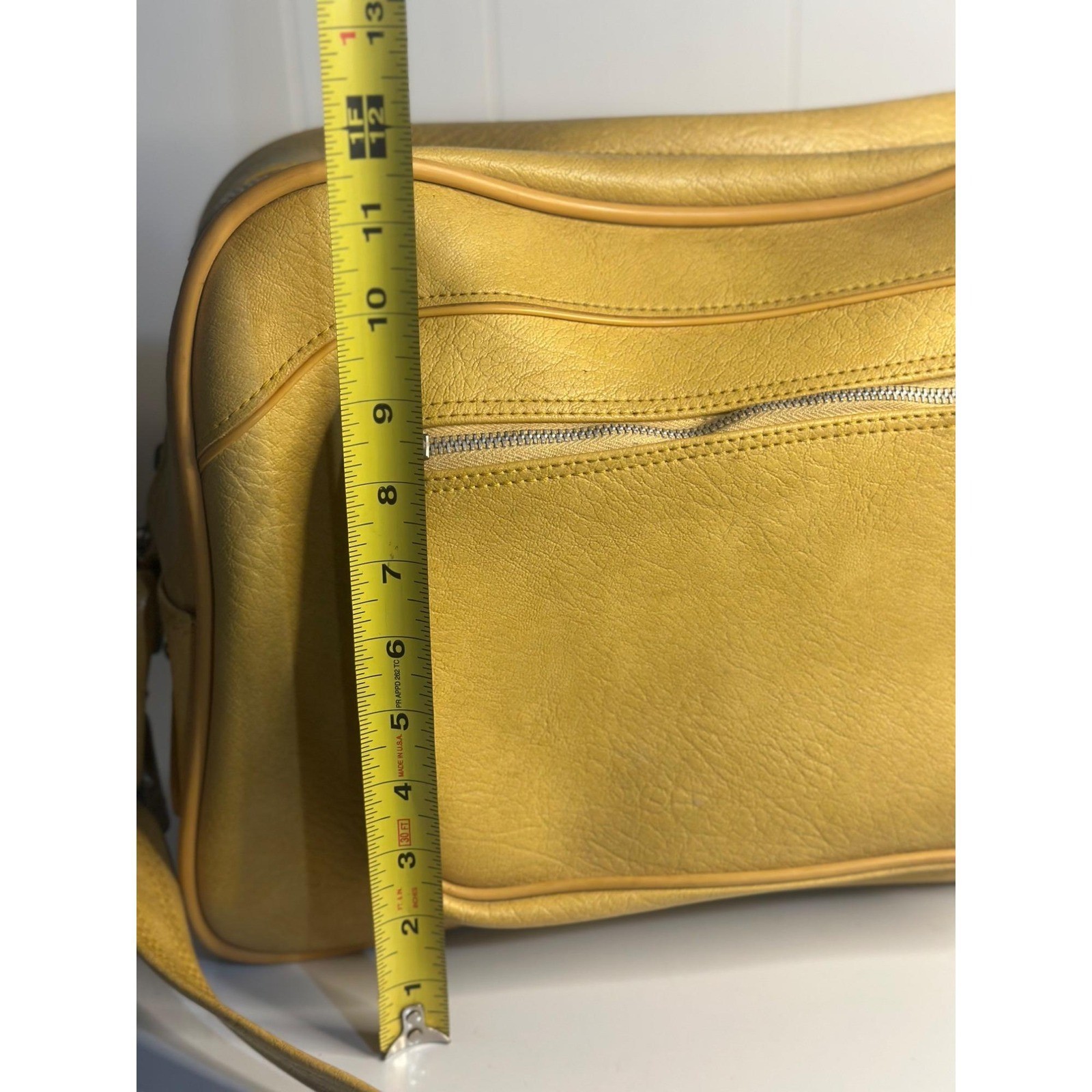 Vintage 1970 American Tourister Yellow Carry-On Travel Bag MCM Shoulder Tote Bag
