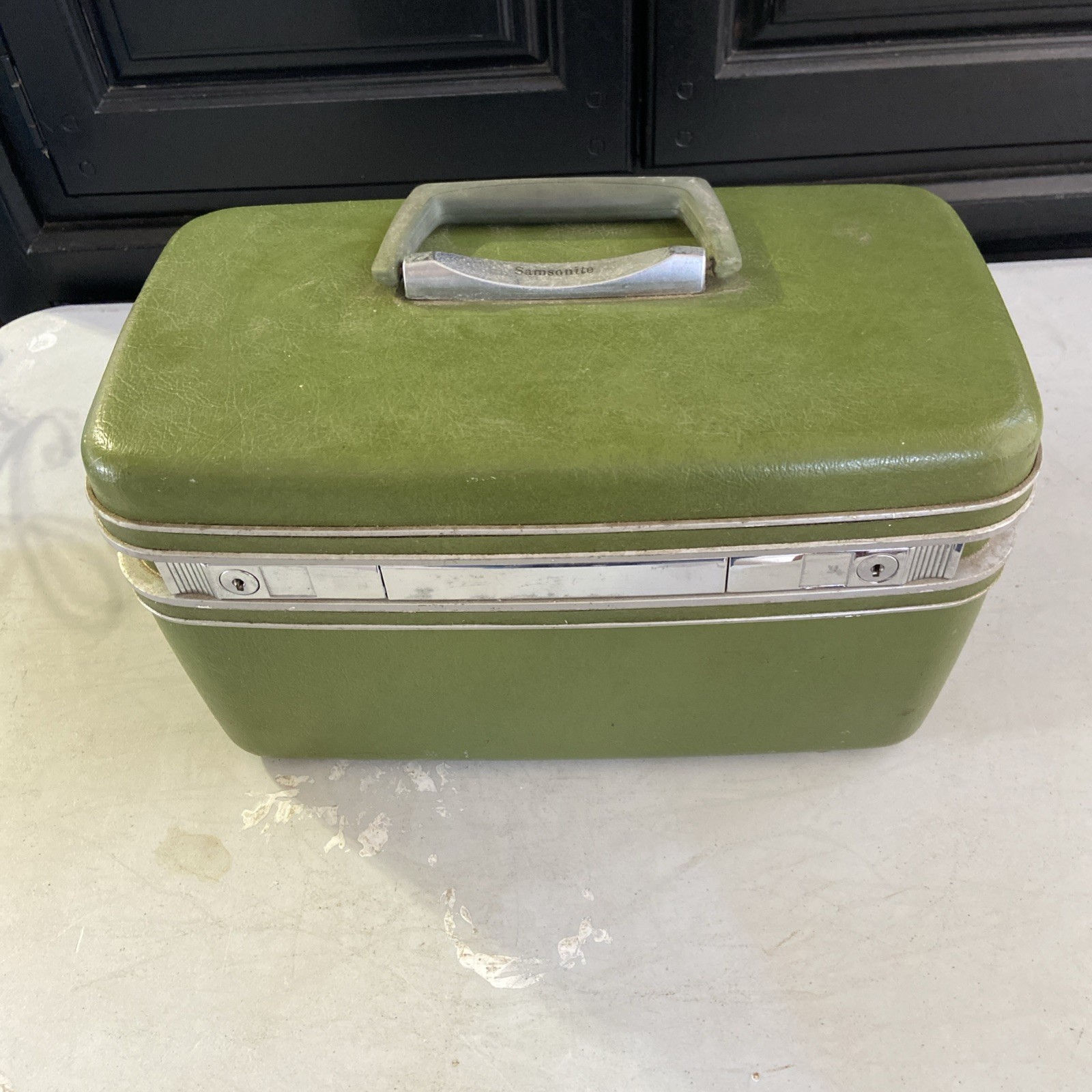 Vintage Avocado Train Hard Case With Key Samsonite Silhouette