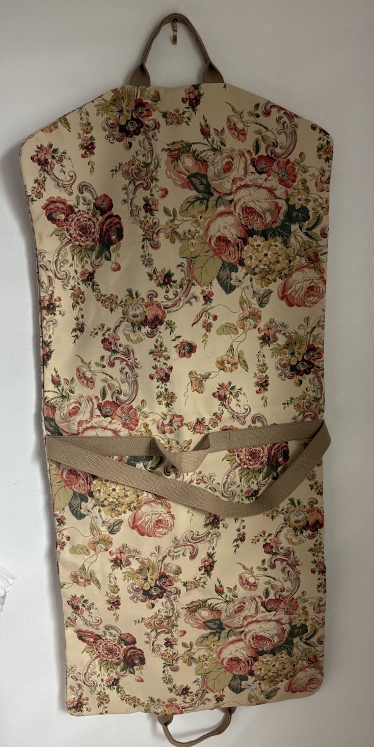 Vintage Unused Laura Ashley Floral Garment Travel Bag USA