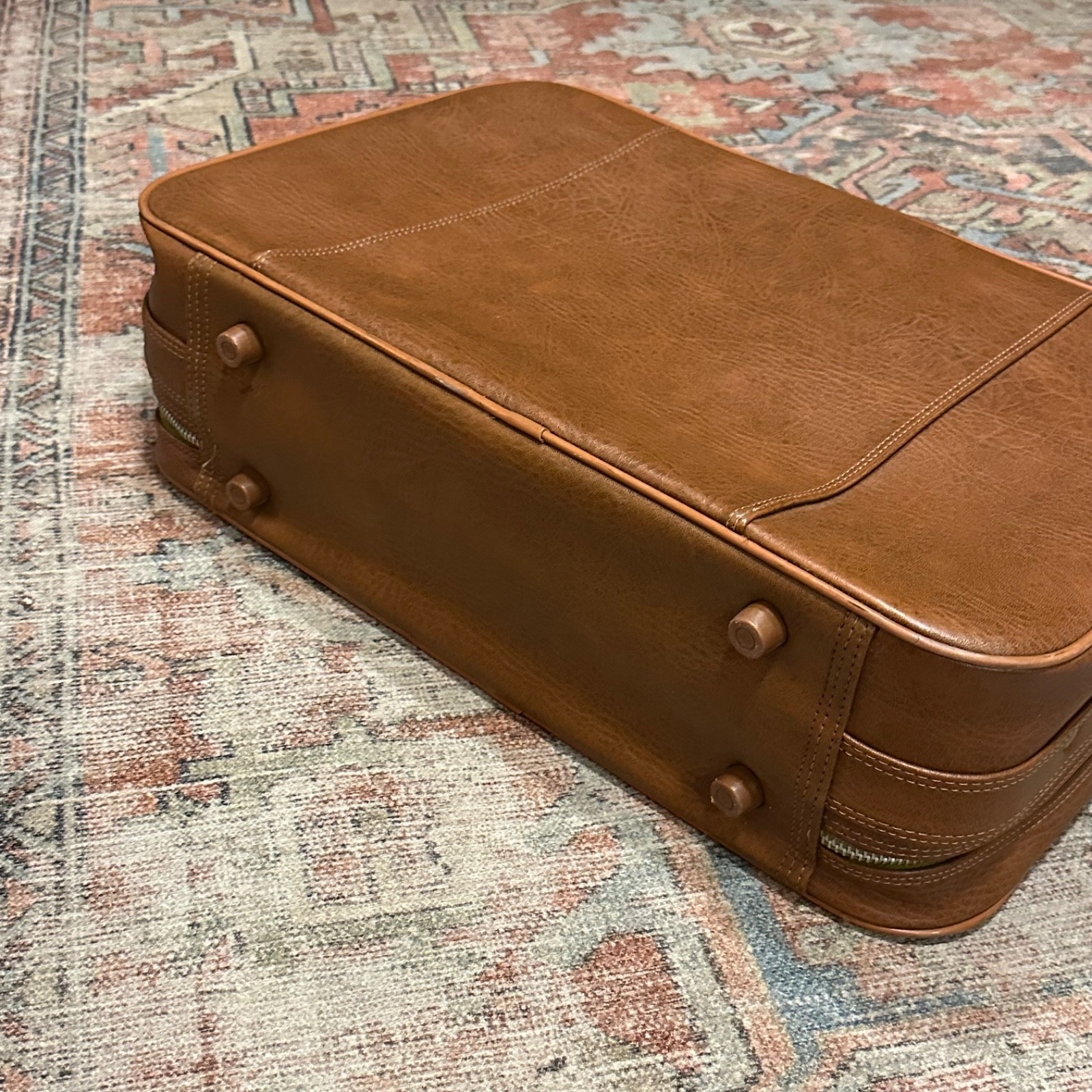 Vintage Meridian Suitcase Brown Textured With Buckle and Handle In Great Shape