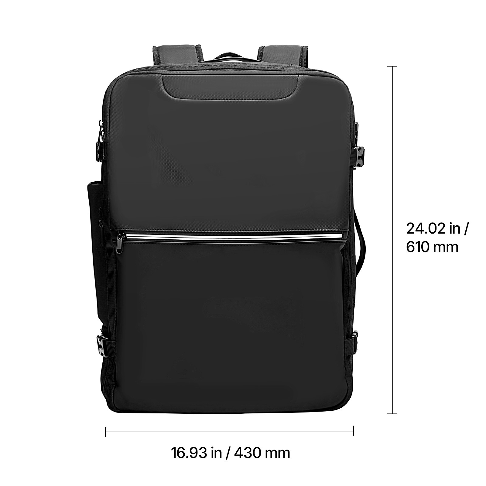 Uimoso 80L Vacuum Compression Travel Backpack with Pump, Black