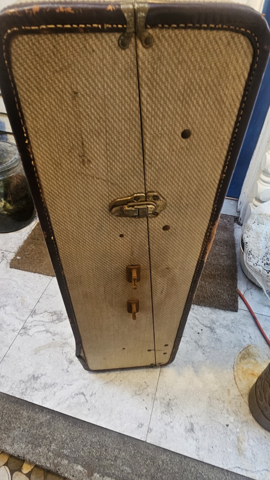 Retro Original 1940s Excellent Shape Excelsior 2 Pc Luggage Set Decor Or Use