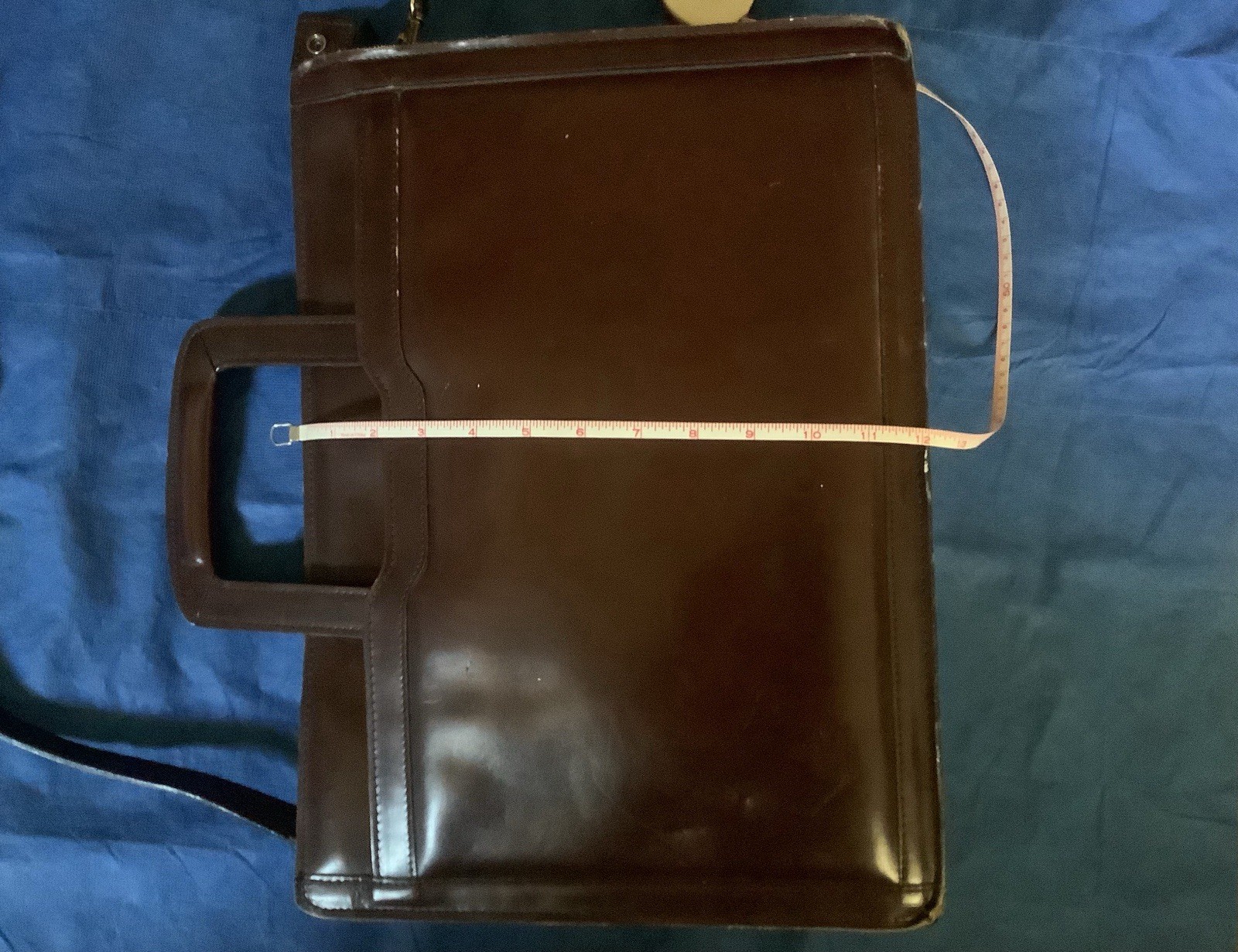 Vintage Briefcase Messenger Bag Brazilian Leather Burgundy