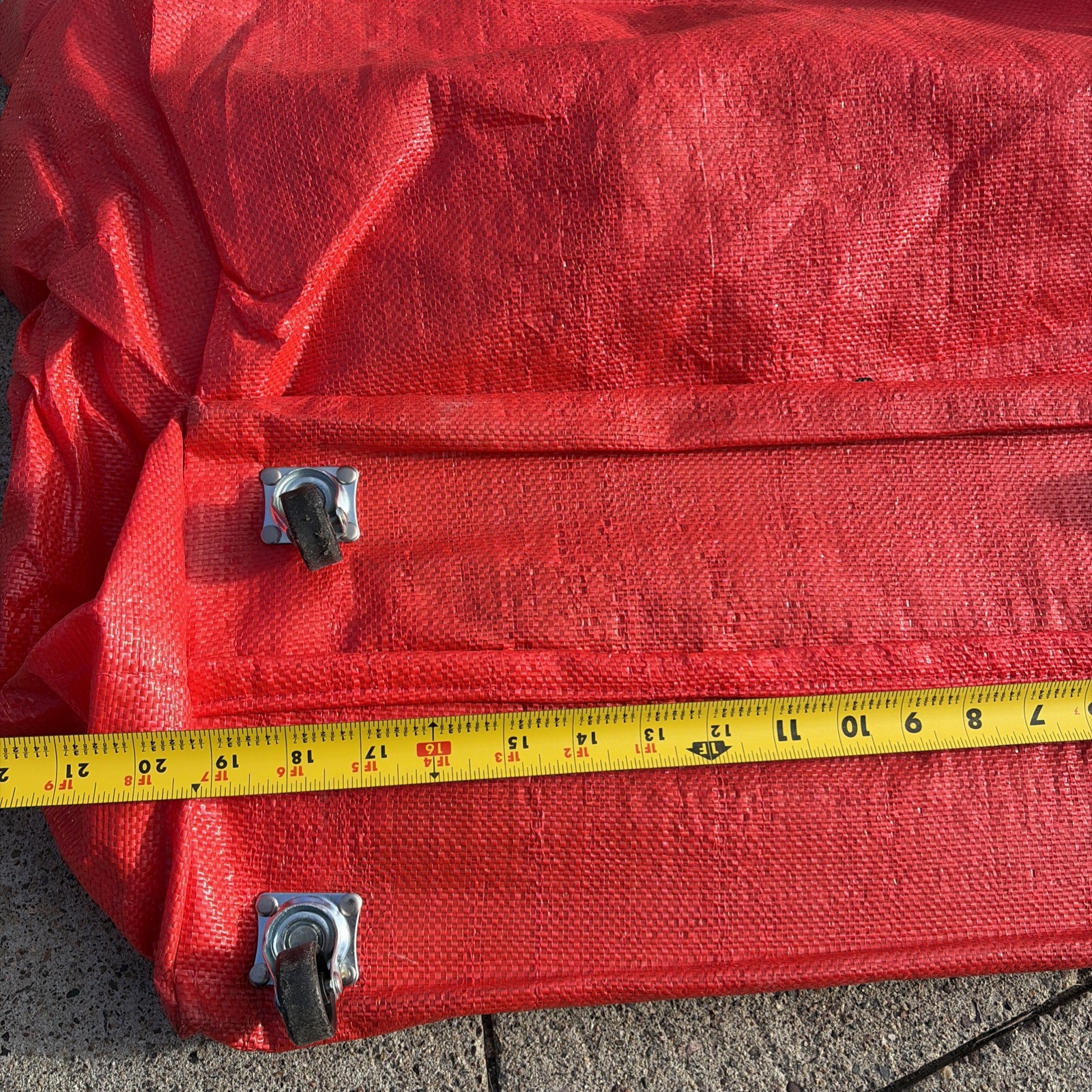 Vintage Wheeled Tote Bag Zippered Kansai International Airport JAPAN KIX Red Bag
