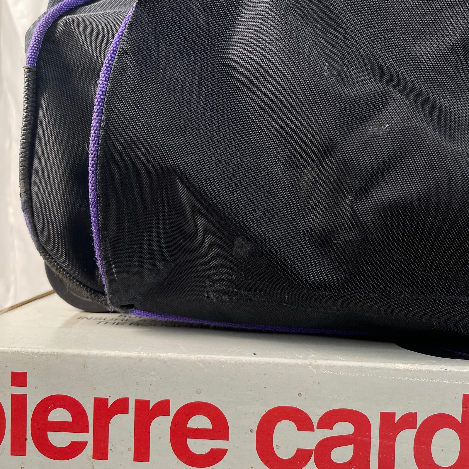 vtg Pierre Cardin Rolling Soft Trunk 28″ x 14″ x 14″ Original Box 90s Luggage
