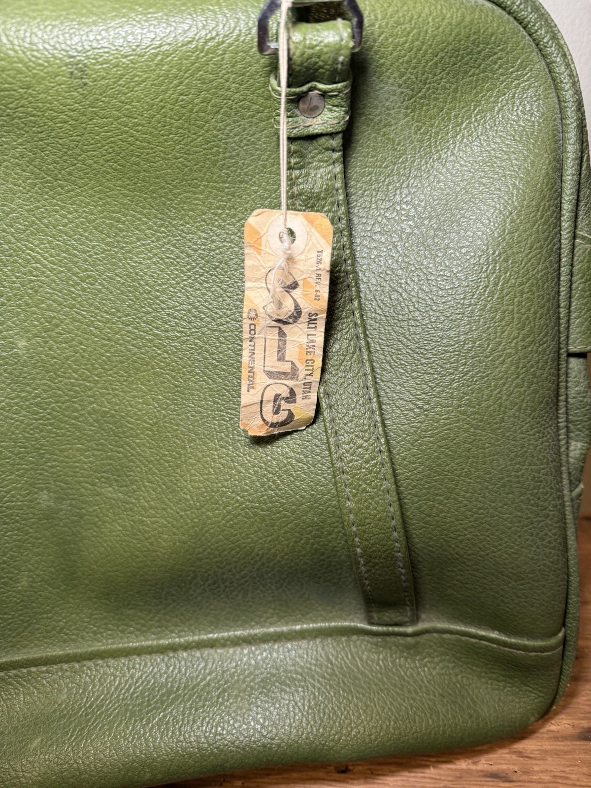 Mid-Century Vintage American Tourister Tiara Avocado Green Overnight Bag
