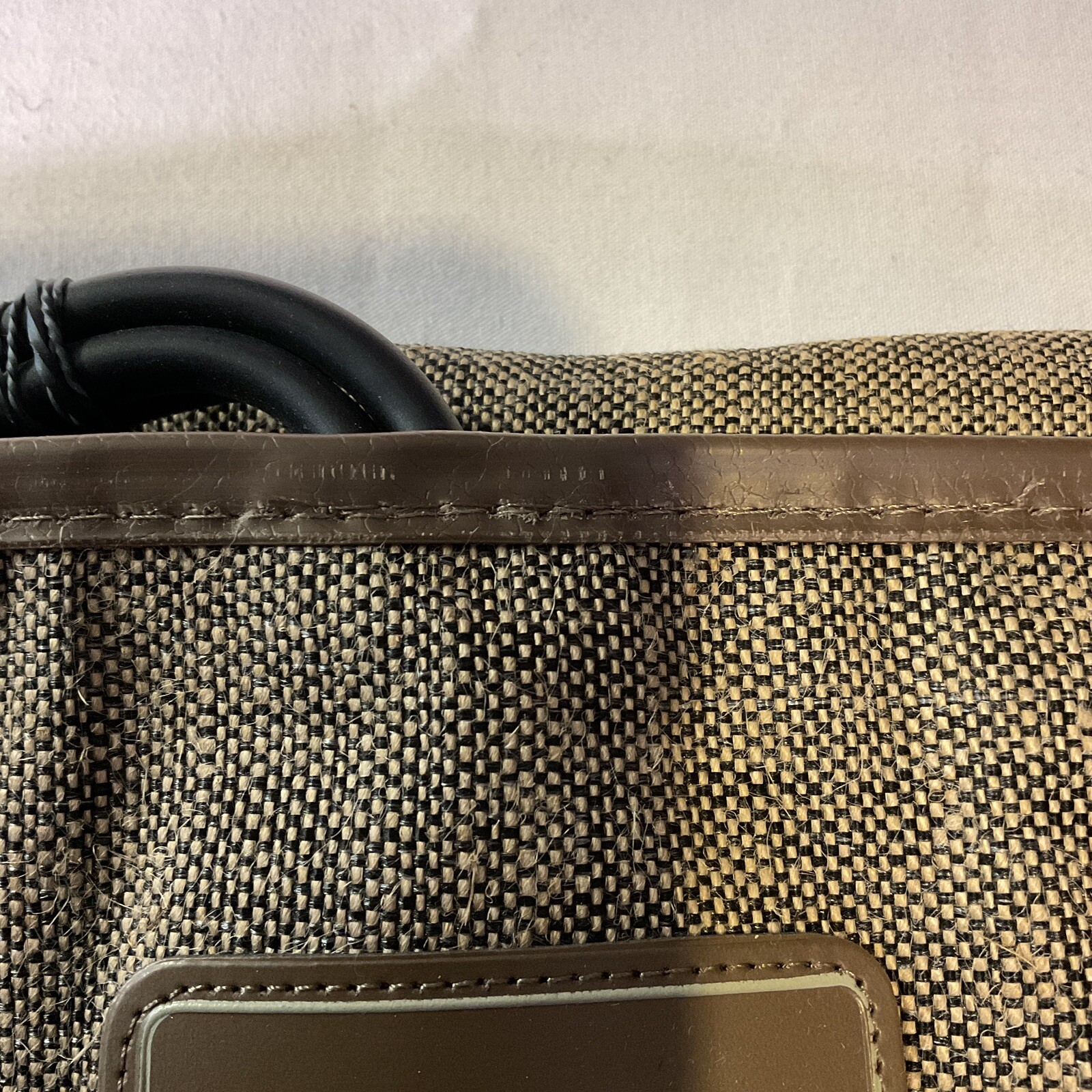 VTG 80’s Oscar De La Renta Tan Tweed Folding Garment Bag Designer Luggage NWT