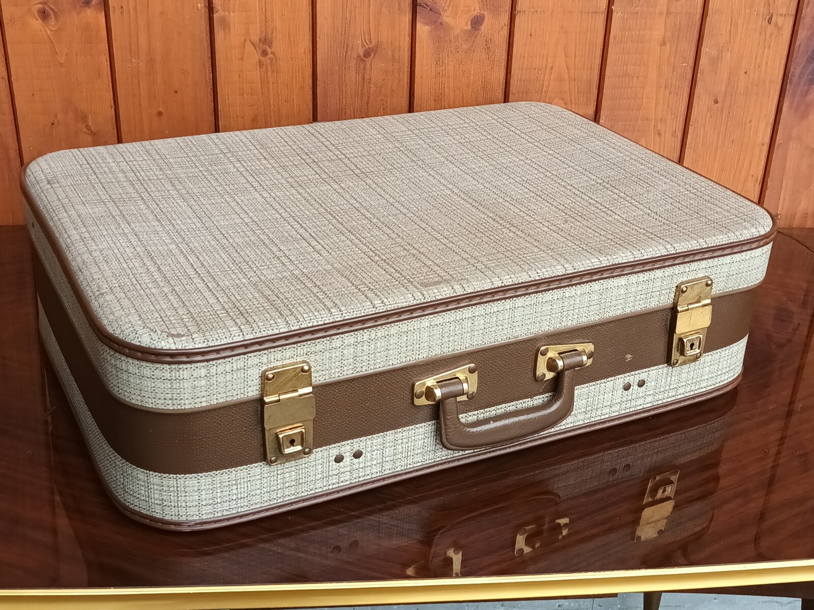 Vintage Suitcase Travel 50s Retro Weekender Volcano Fever Mid Century 60s 7