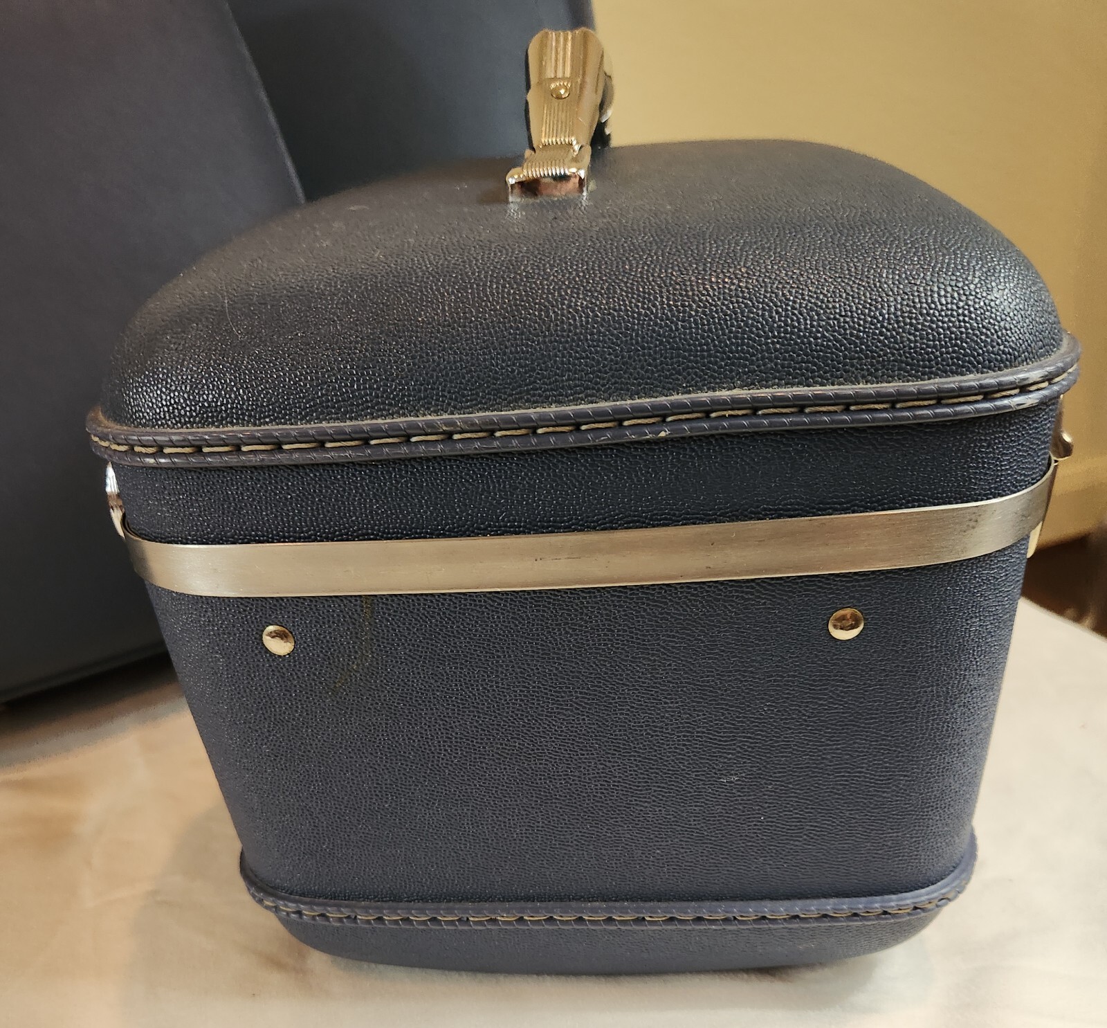 Samsonite Saturn Blue Luggage Hard Shell Train Case Suitcase (Set of 3) VTG