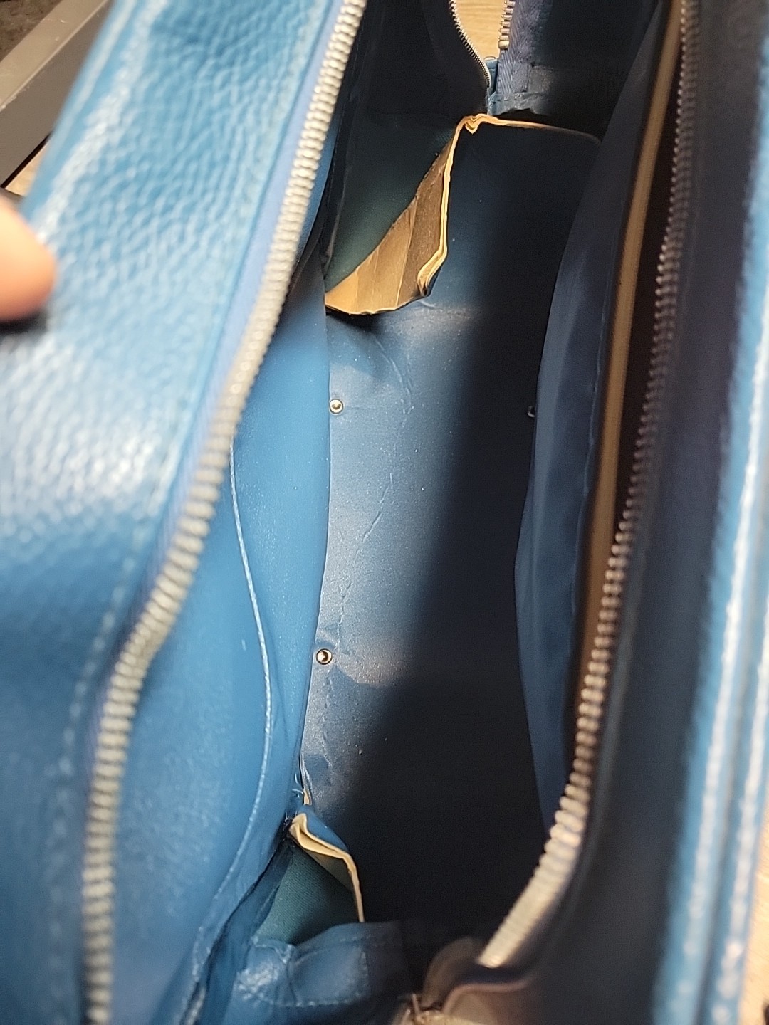 Samsonite Blue Silhouette Petite Tote Carry On Luggage Overnight Bag 14×14