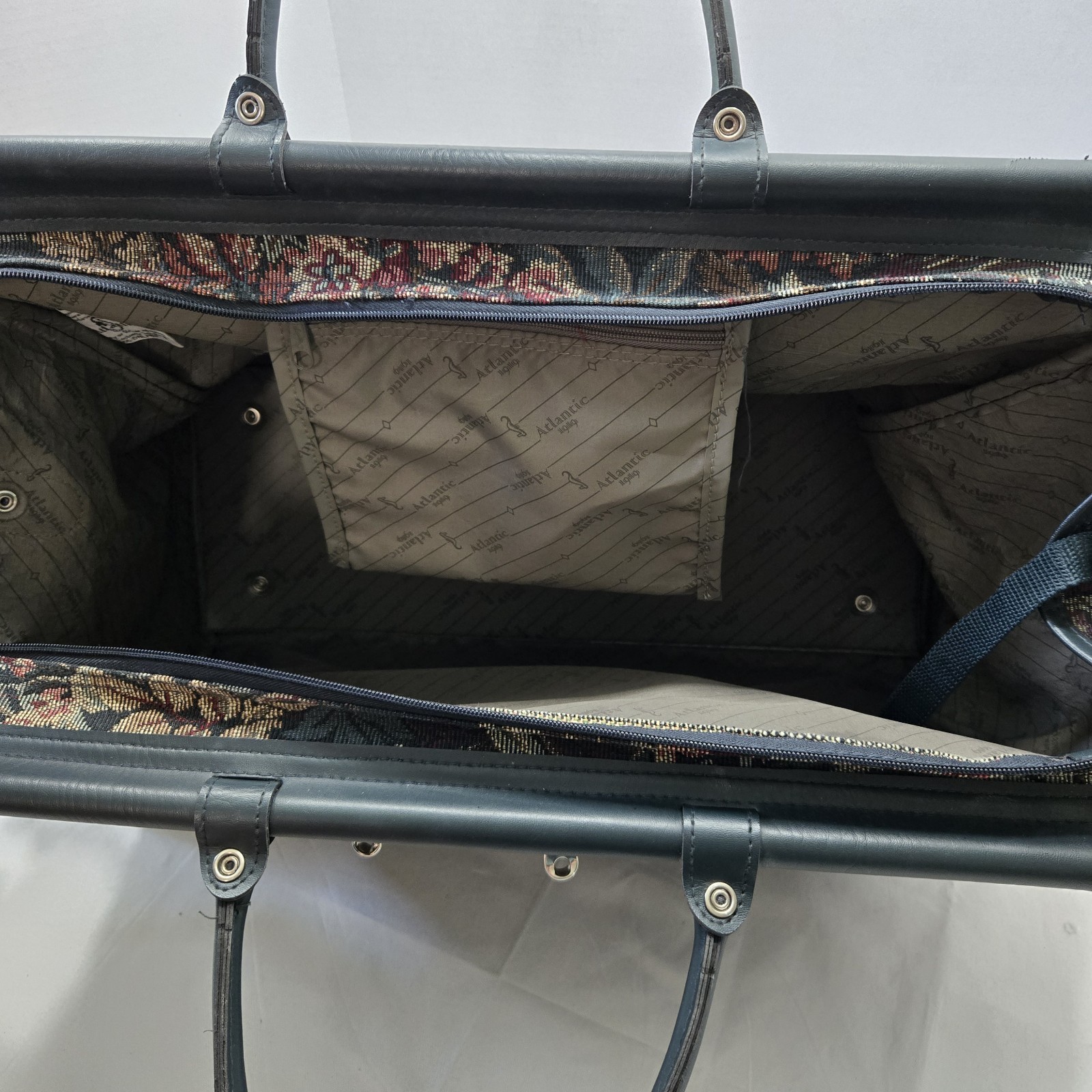 Vintage Atlantic Tapestry Luggage 2 pc. Set