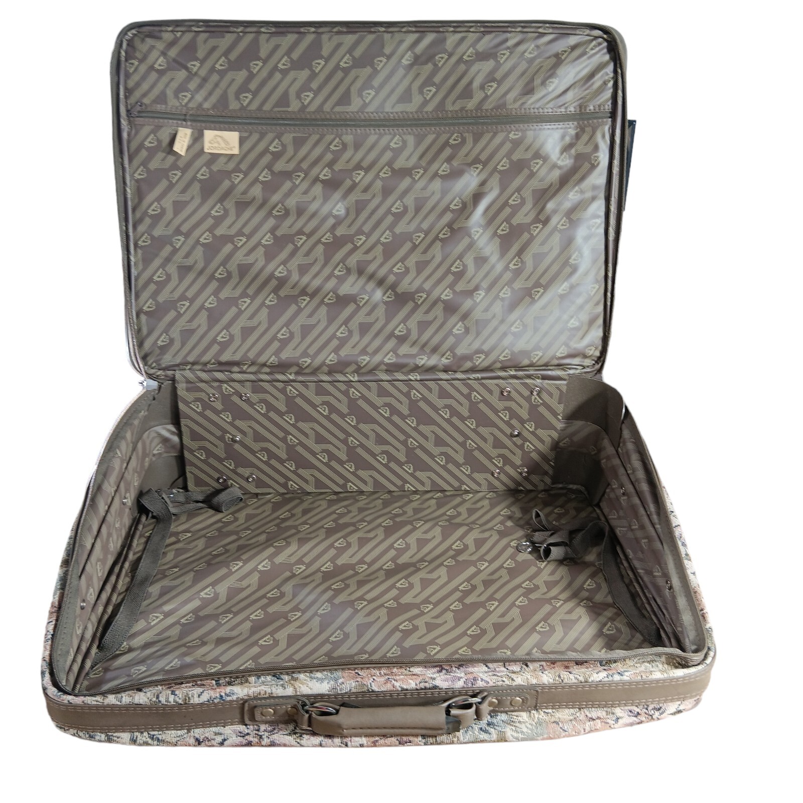 Vintage Jordache Tapestry Travel Set Floral Print Weekender Suitcase Garmet Bag