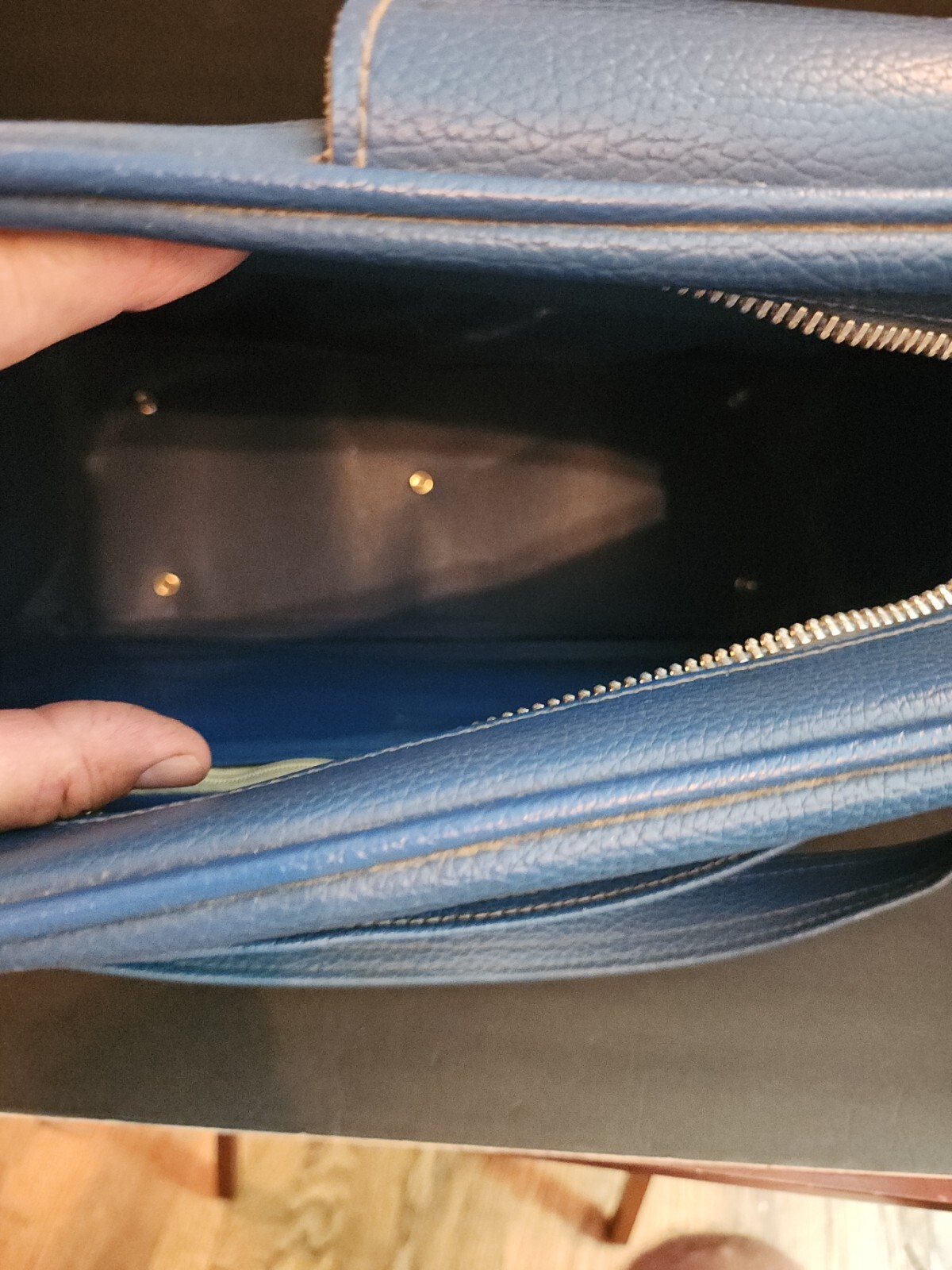Vintage Samsonite Saturn II Blue Travel Bag Purse Shoulder Strap
