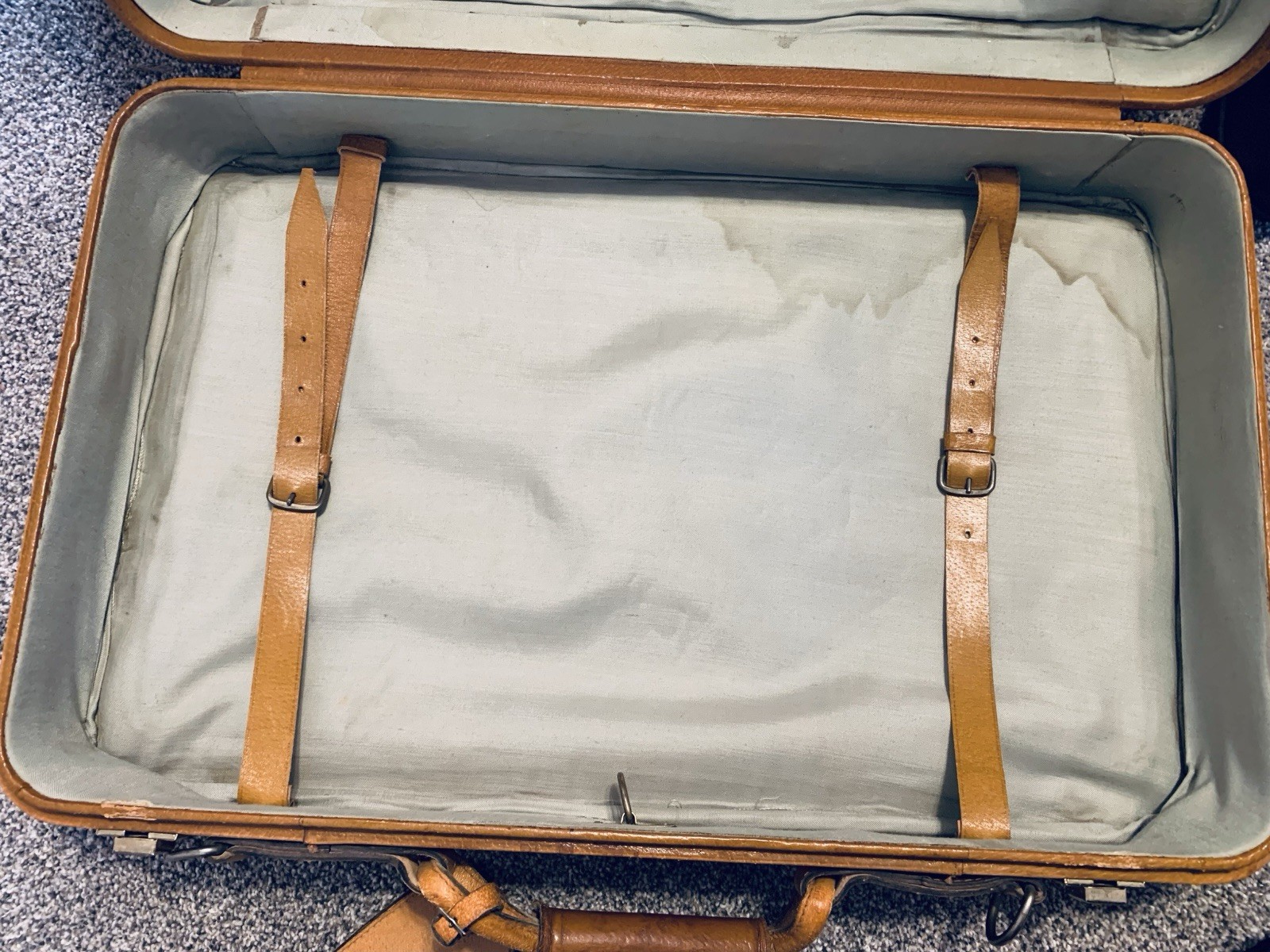 50s / 60s Vintage Clyde Creation Champs Elysèe Paris Leather Suitcase Travel Bag