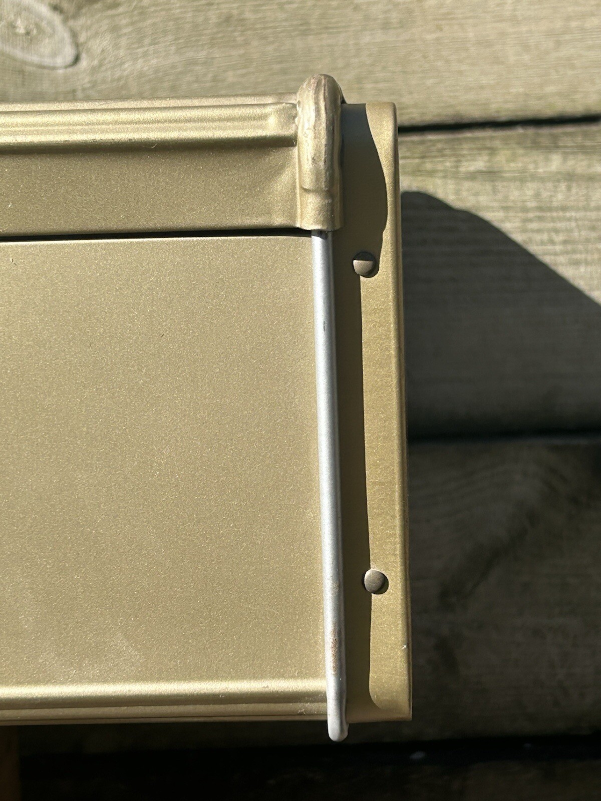 Mid Century Nash Mfg Co. Light Bronze Metal Suitcase Collectable Decor