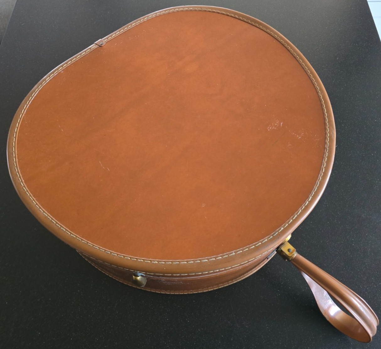 VTG Samsonite #4620 Round Hat Box/Train Case, All Original, No Stains