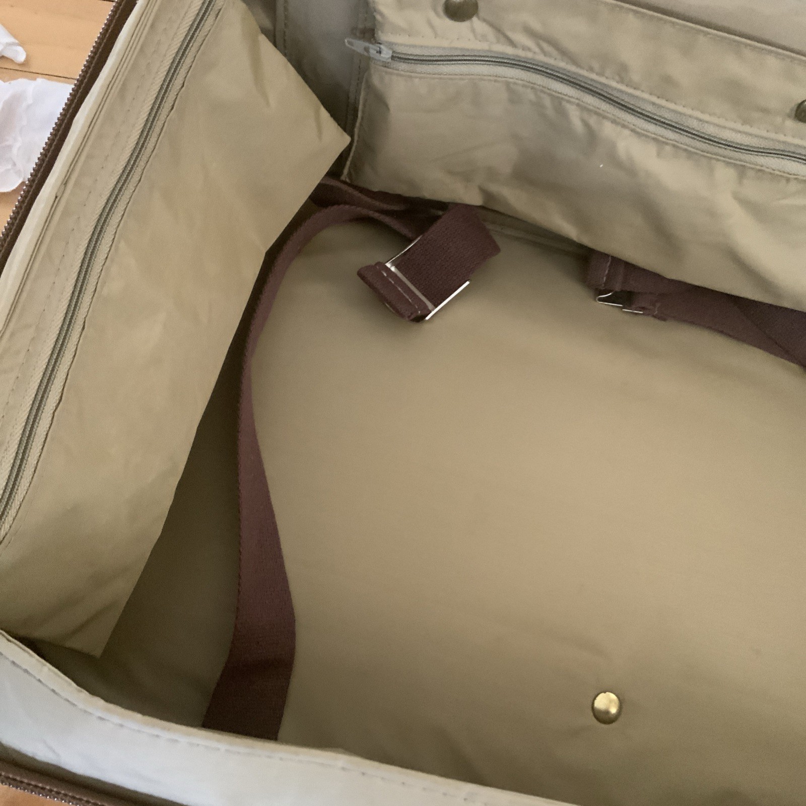 Hartmann Tweed & Leather Vintage Brown Carry On Luggage 21 x 12 x 7” Patent Pend