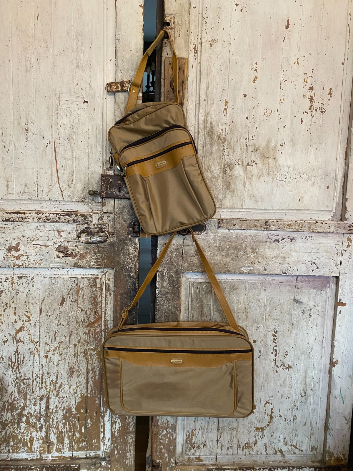 Samsonite Vintage Retro Shoulder Carry On Luggage Set Of 2 Has Original Box