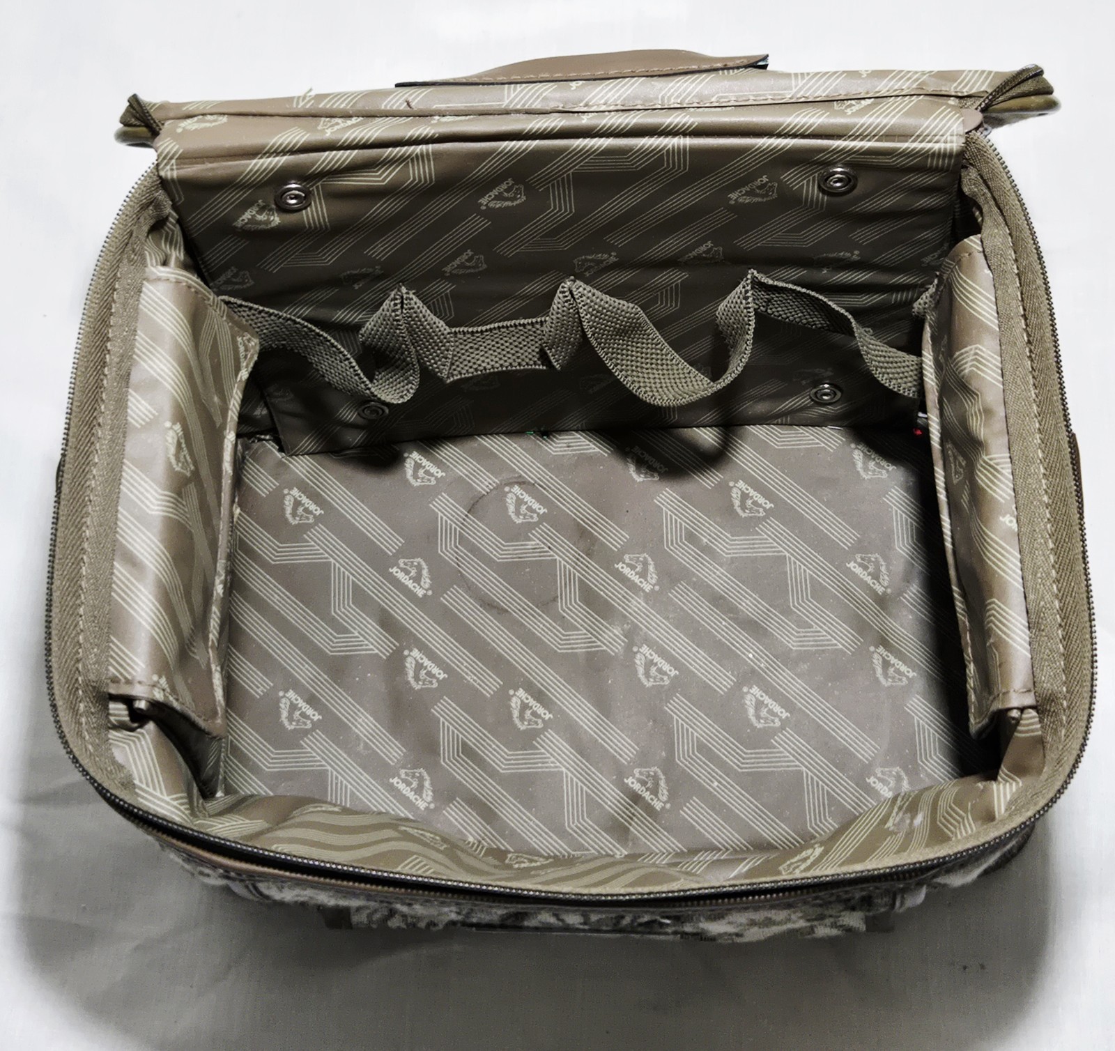 Vintage 80s Jordache Floral Tapestry Overnight Toiletries Case Travel Bag Makeup