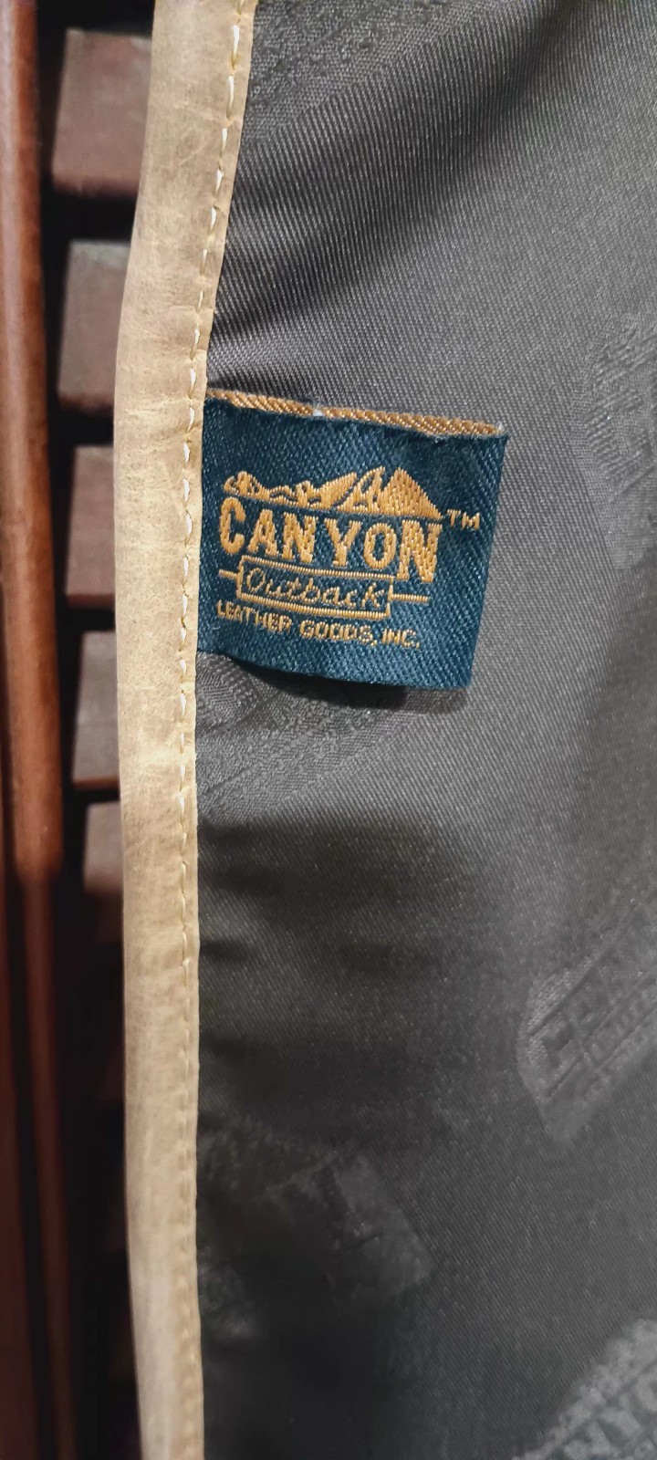 Vtg Canyon Outback Tan Leather Garment Bag Folding Travel Luggage Weekend NWT