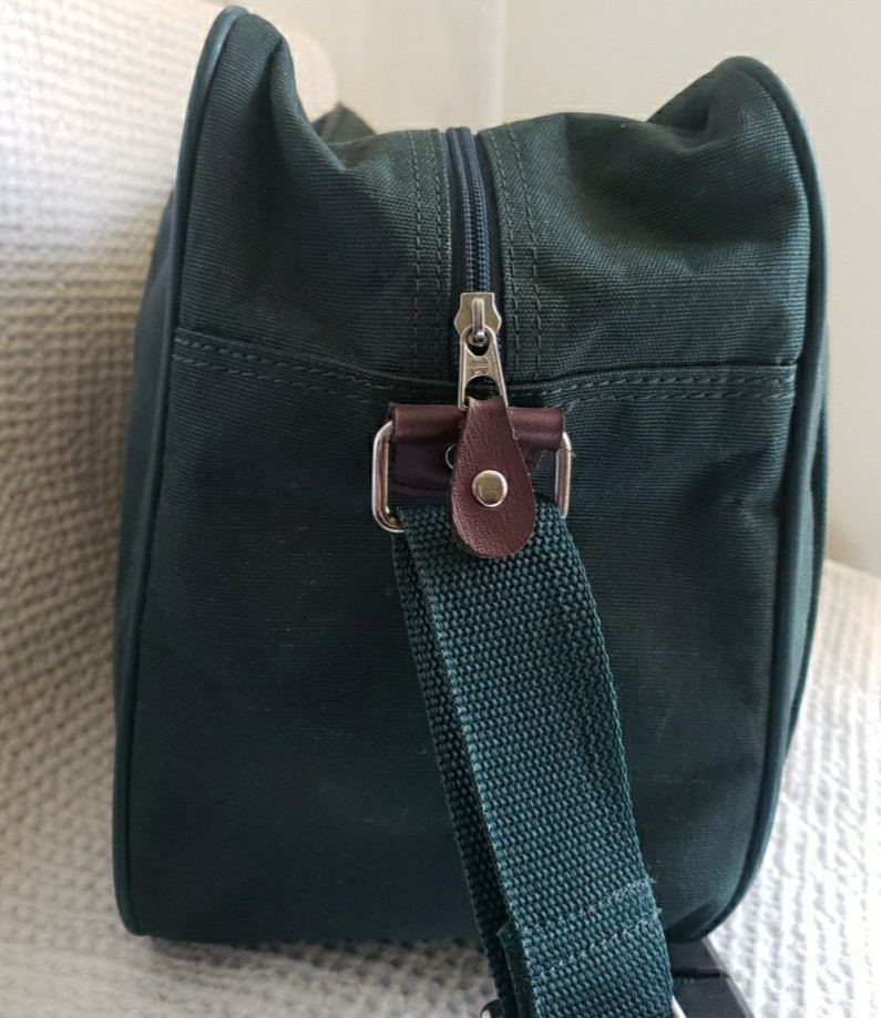 VTG American Tourister Green Soft Side Carry On Overnight Bag Adj Shoulder Strap