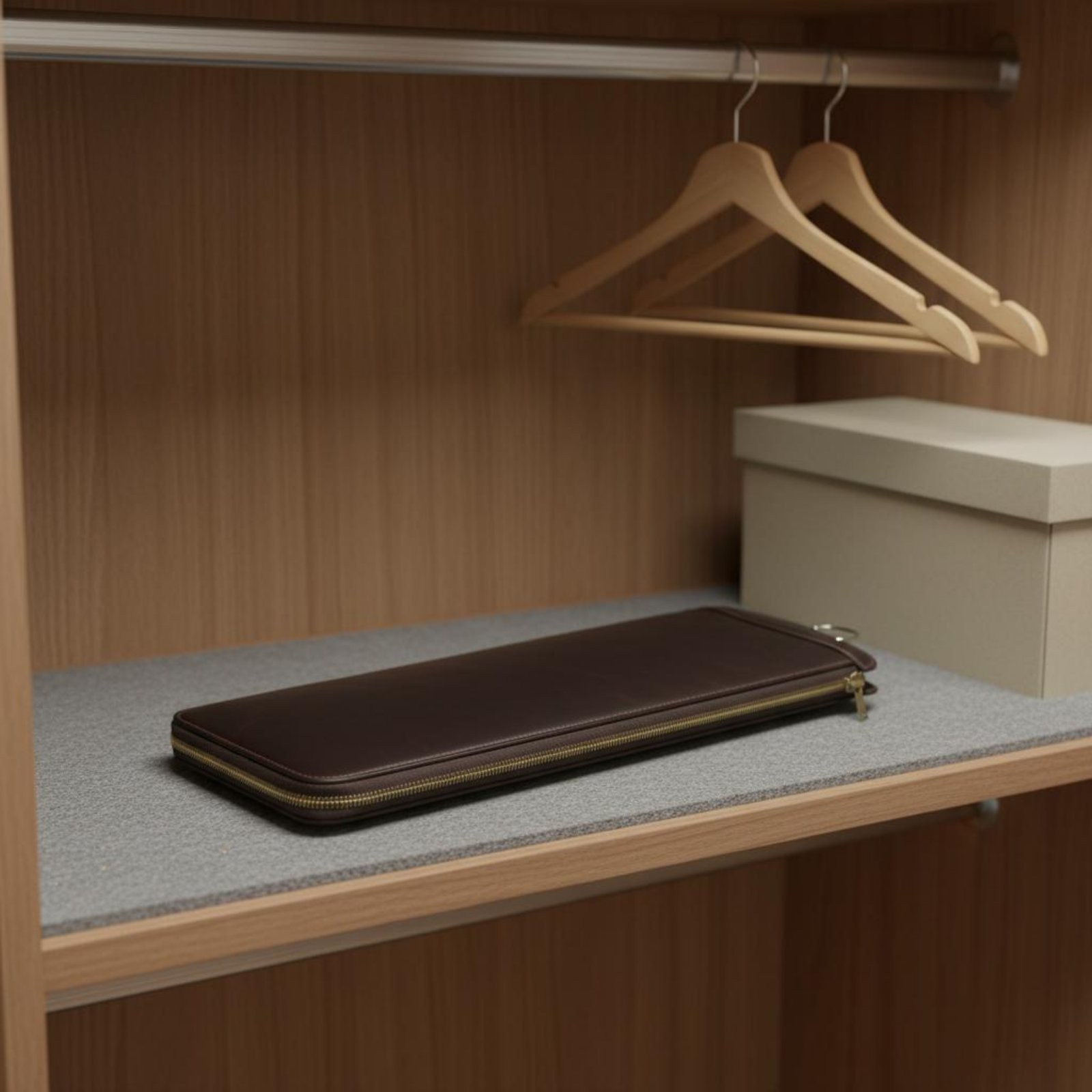 Leather Tie Commute Holder Slim Leather Tie Box Holds Two Ties