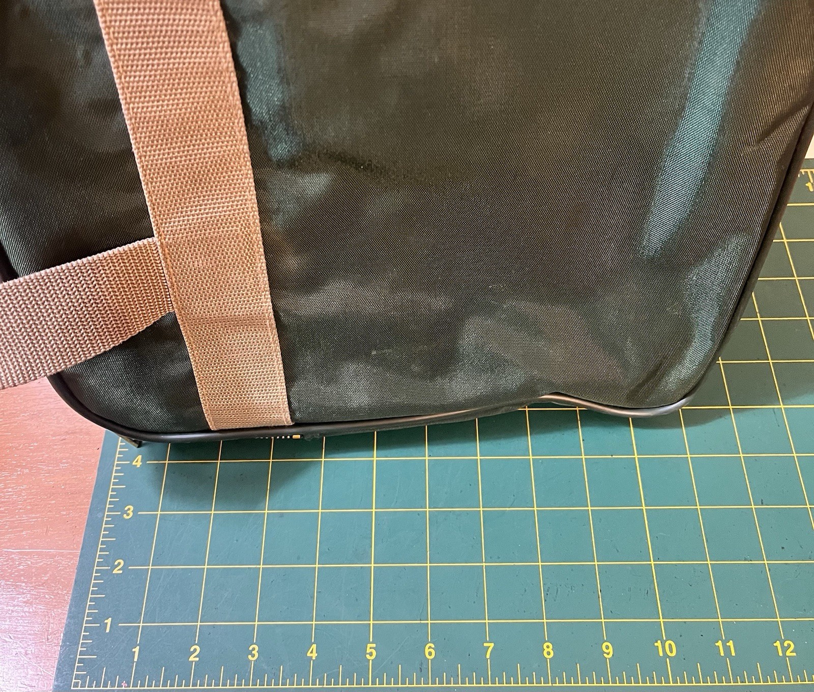 Vtg JAGUAR Weekender Dark Green Canvas Duffle Travel Tote Bag Metal Zippers EC