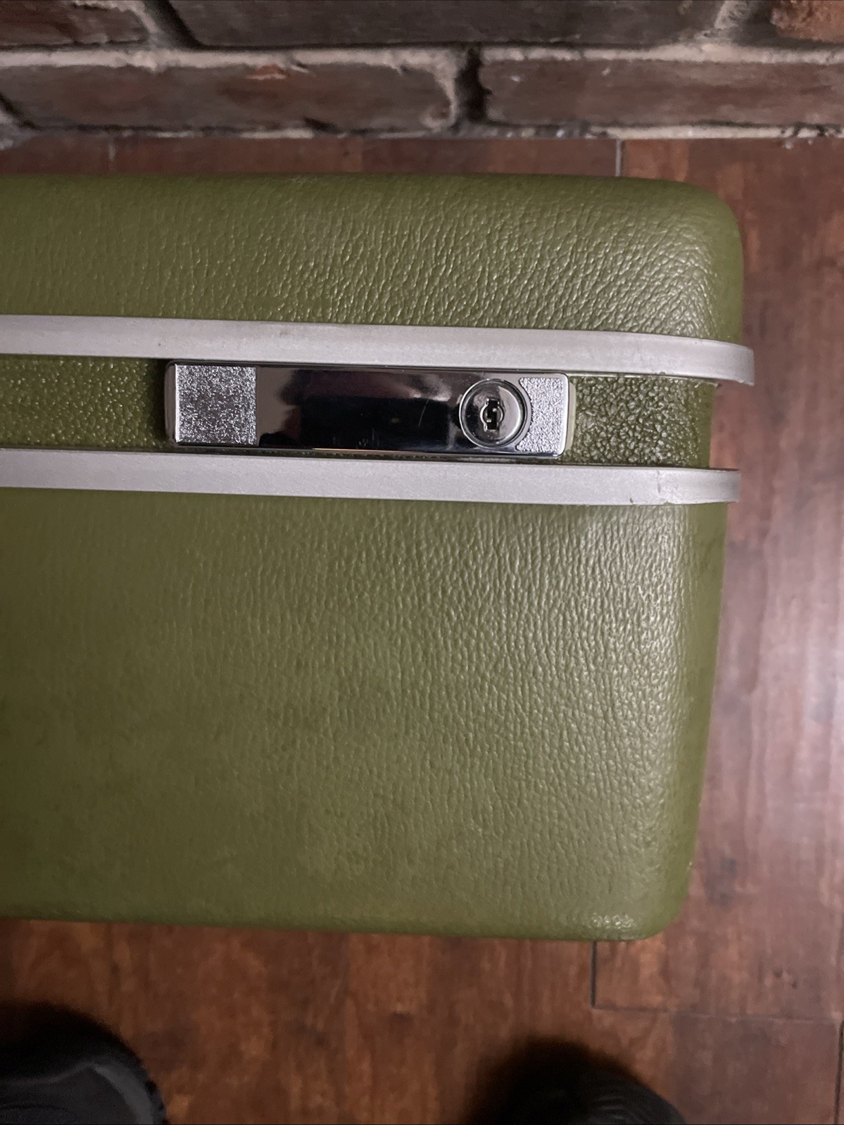 Samsonite Vintage Green Royal Traveller Medalist Cosmetic Makeup Case No Key GC