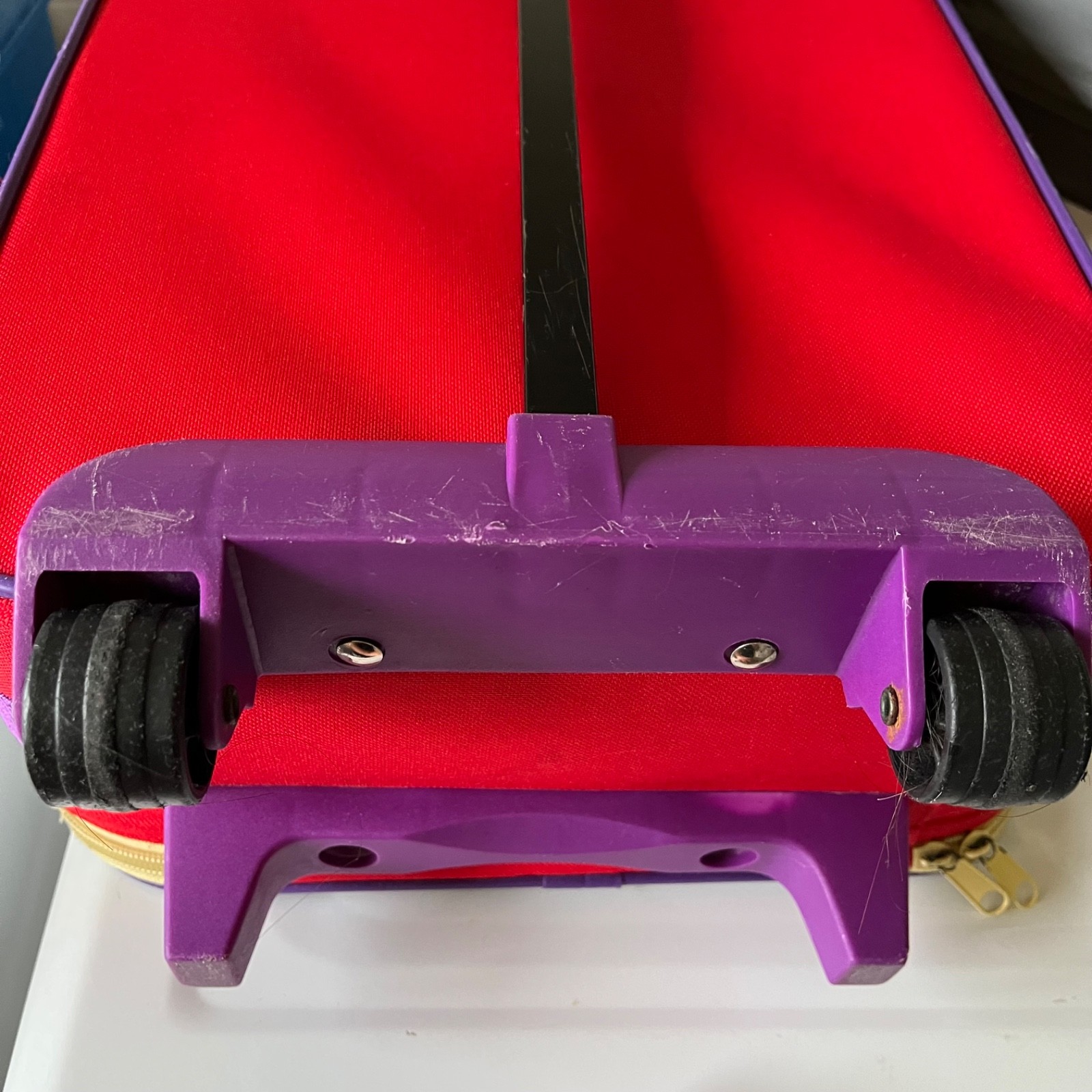 BARBIE Rolling Suitcase Travel Luggage Red Mattel Calego 16×12 Vintage 2003 RARE