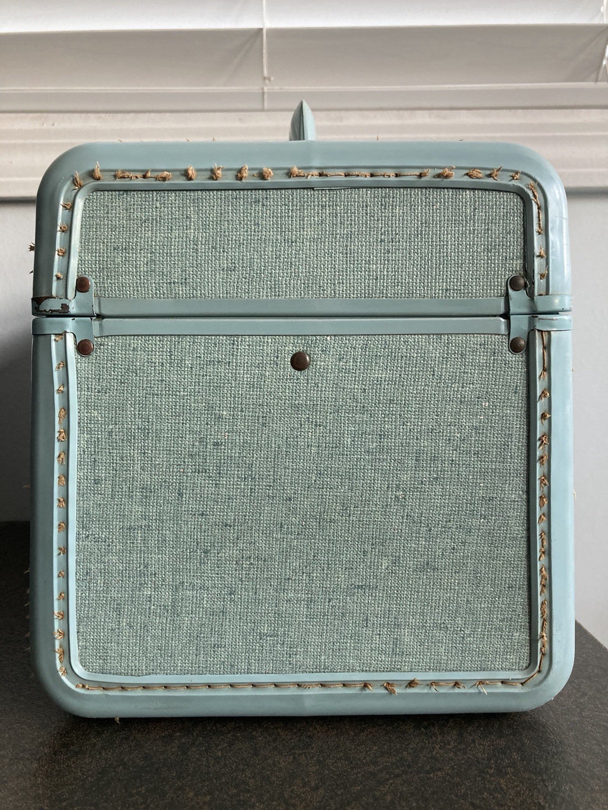 HAWAIIAN BLUE SAMSONITE STREAMLITE TRAIN BEAUTY CASE TRAVEL MAKE UP WITH KEY VTG