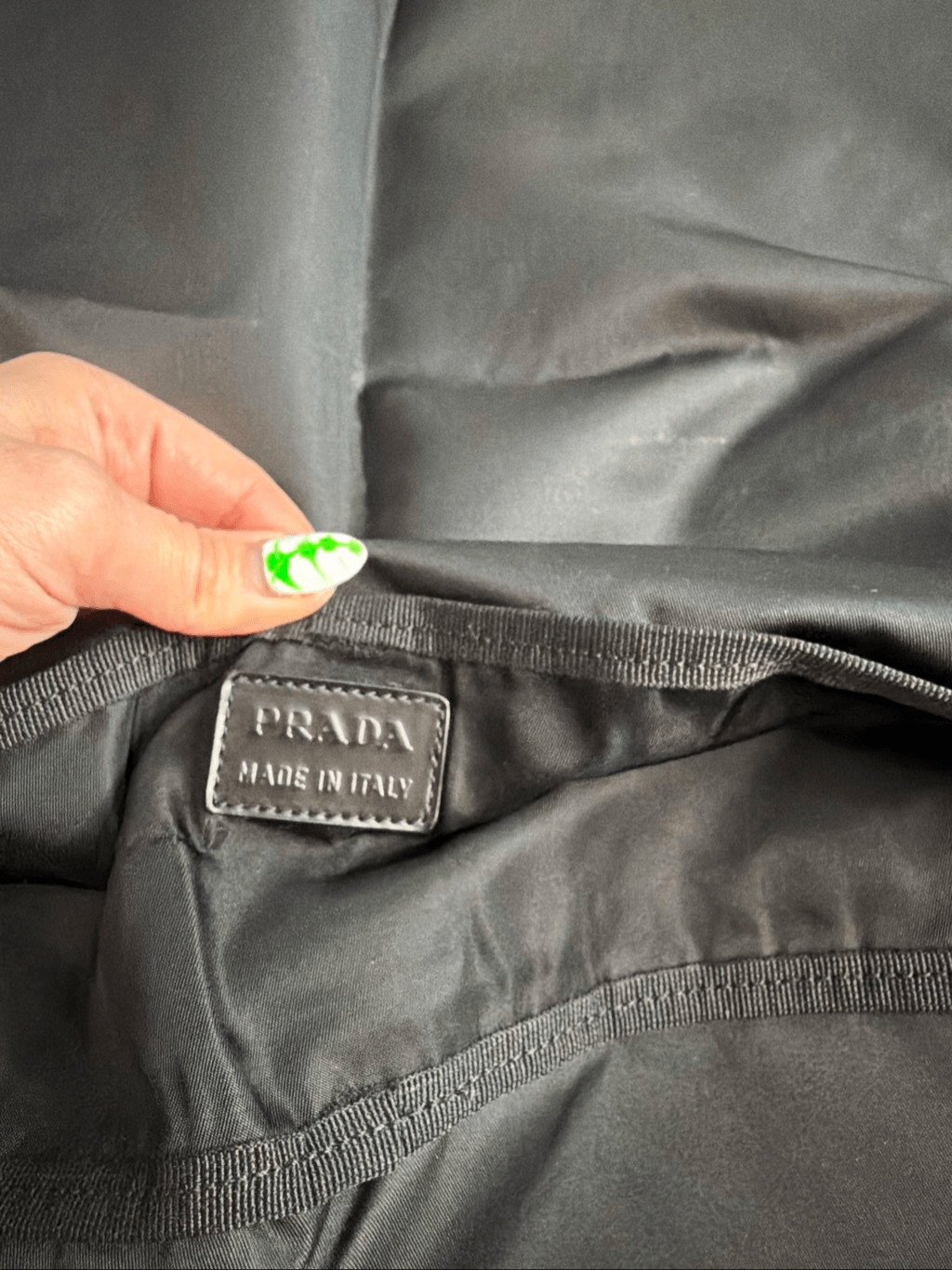 Prada Black Nylon Garment Bag Travel Suit Carrier Foldable Made In Italy