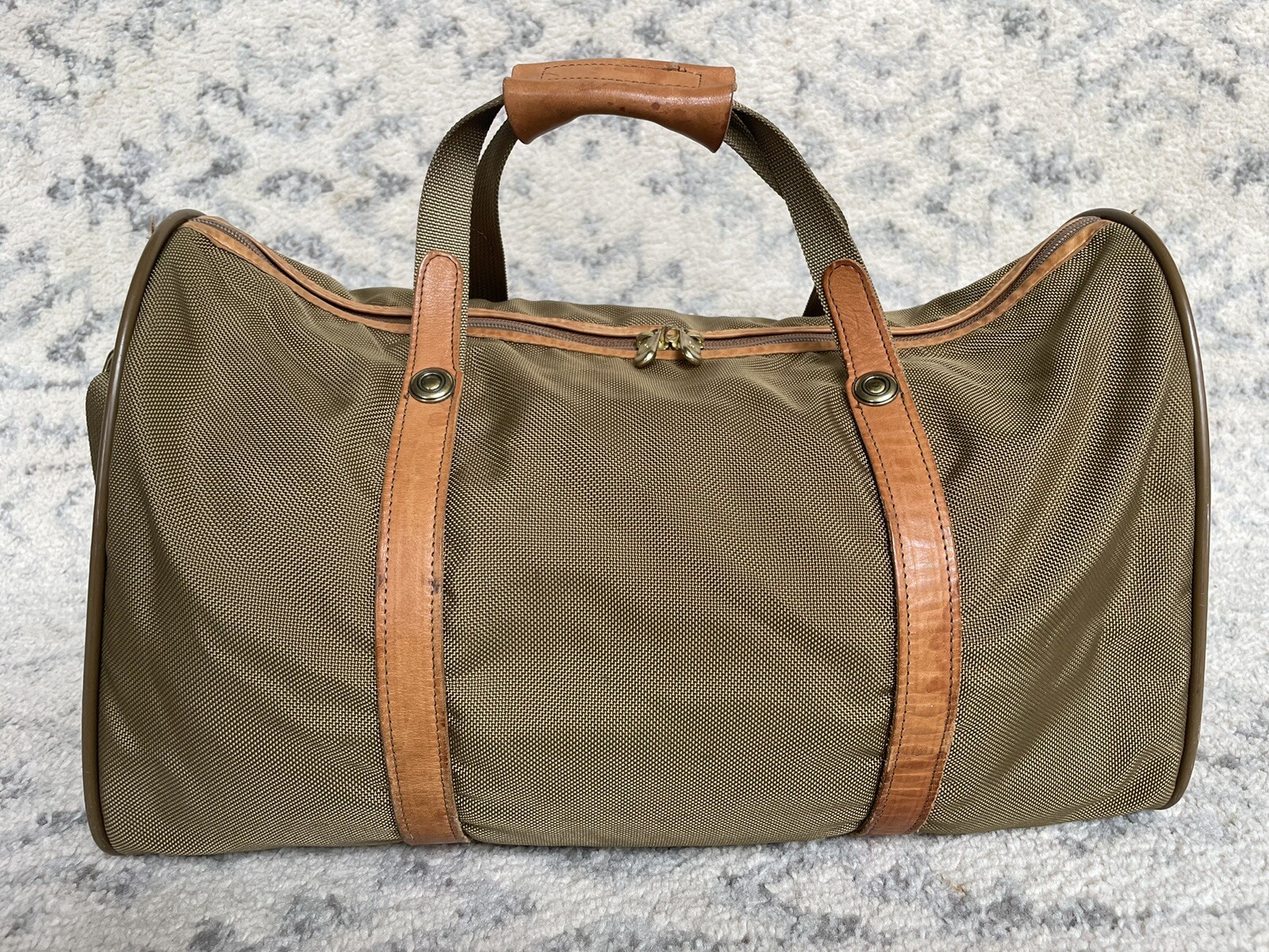 Hartmann Tweed Leather Suitcase Luggage Travel Bag 24x18x8.5 With Duffle Bag