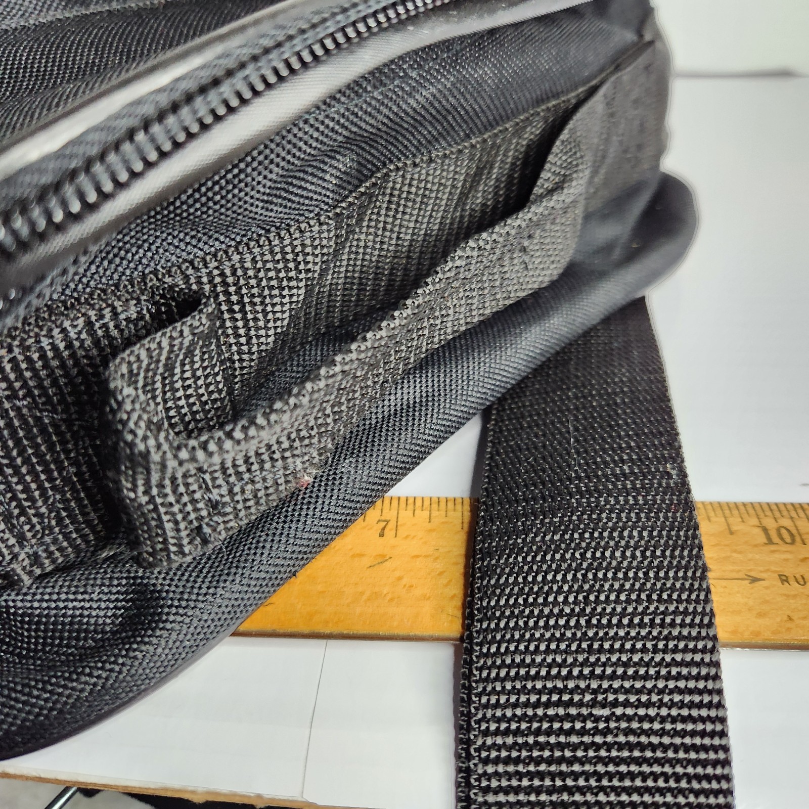 Vintage Black Nylon Travel Shoulder Bag Organizer Crossbody Carry On Utility
