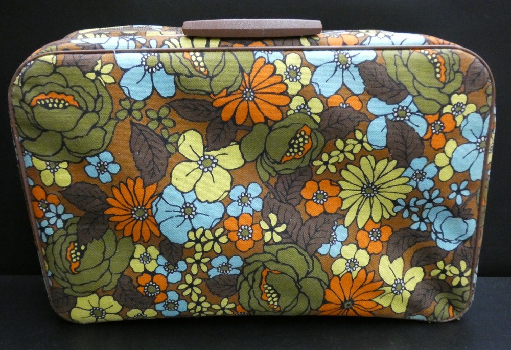 Vintage Floral Boho Flower Power Suitcase Travel Bag Japan