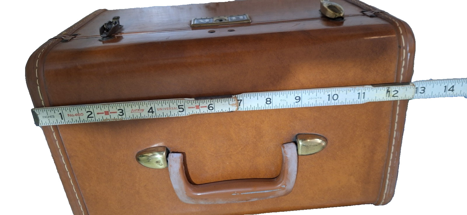 Vintage Samsonite Streamlite Train Case 4612 Brown w/Tray & Mirror MCM