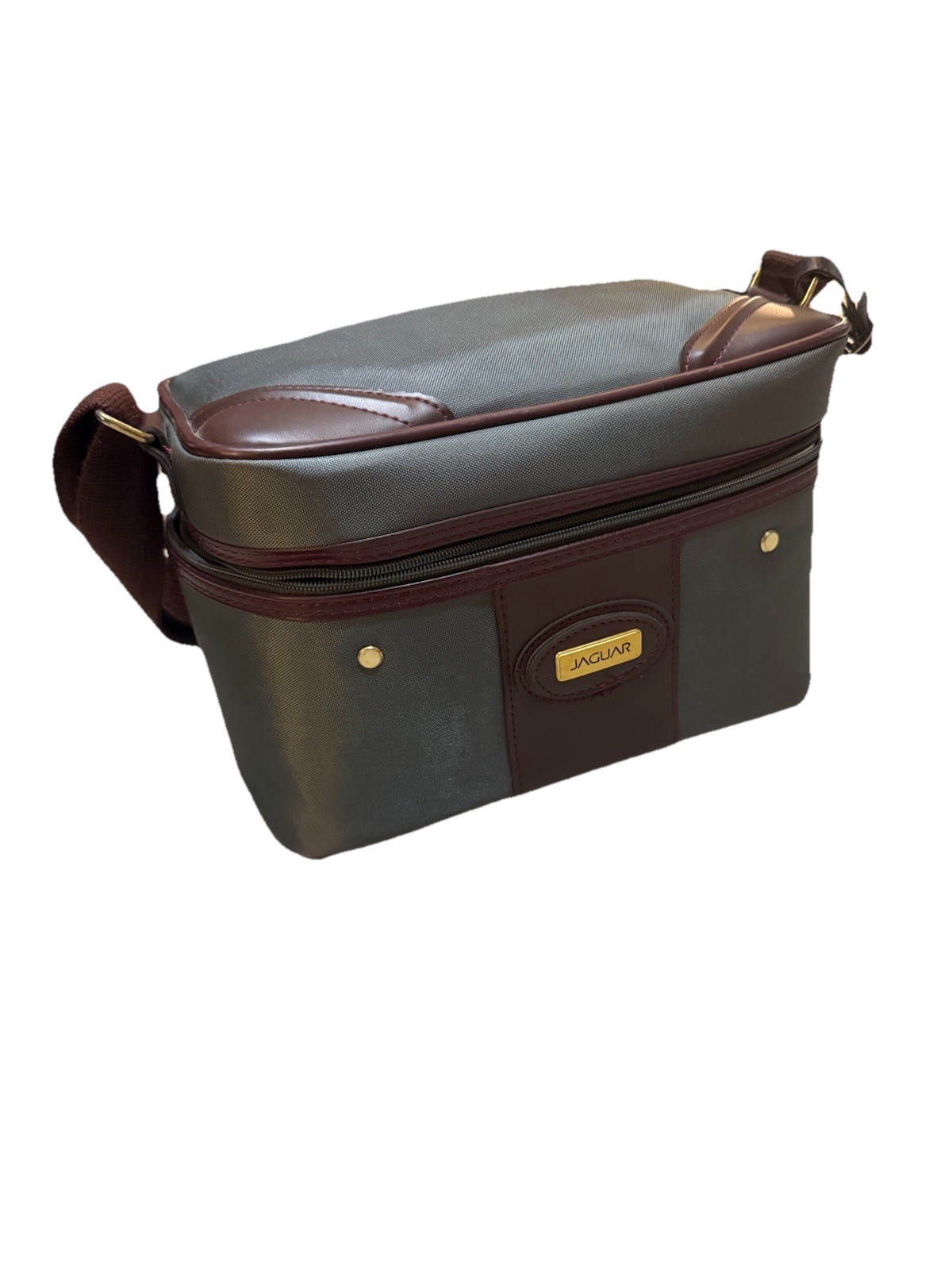 Vintage Jaguar Train Case Cosmetic Bag