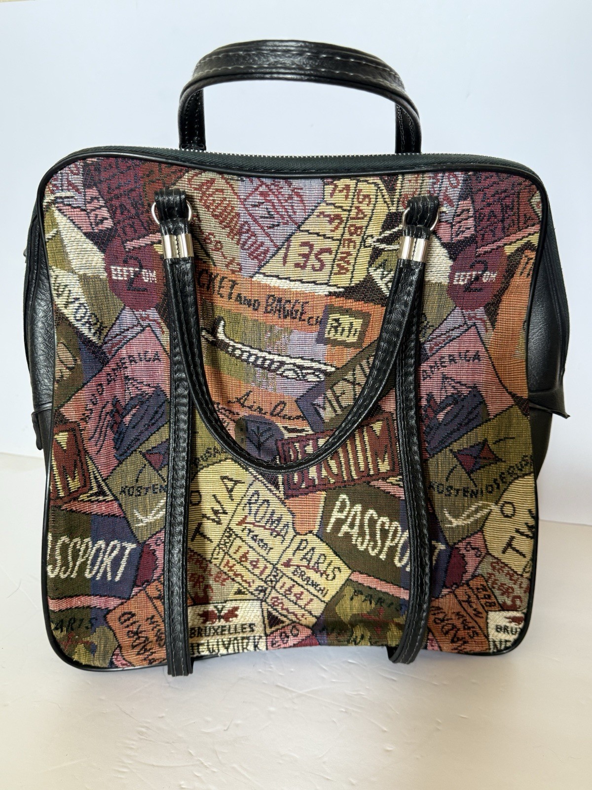 1960s Vintage World Traveler Weekend Bag, TWA Travel Bag