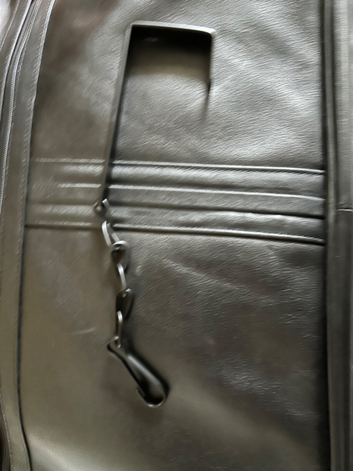 VTG CORALLITE FULL-GRAIN LEATHER ITALY HANDMADE GARMENT BAG LUXURY TRAVEL CASE